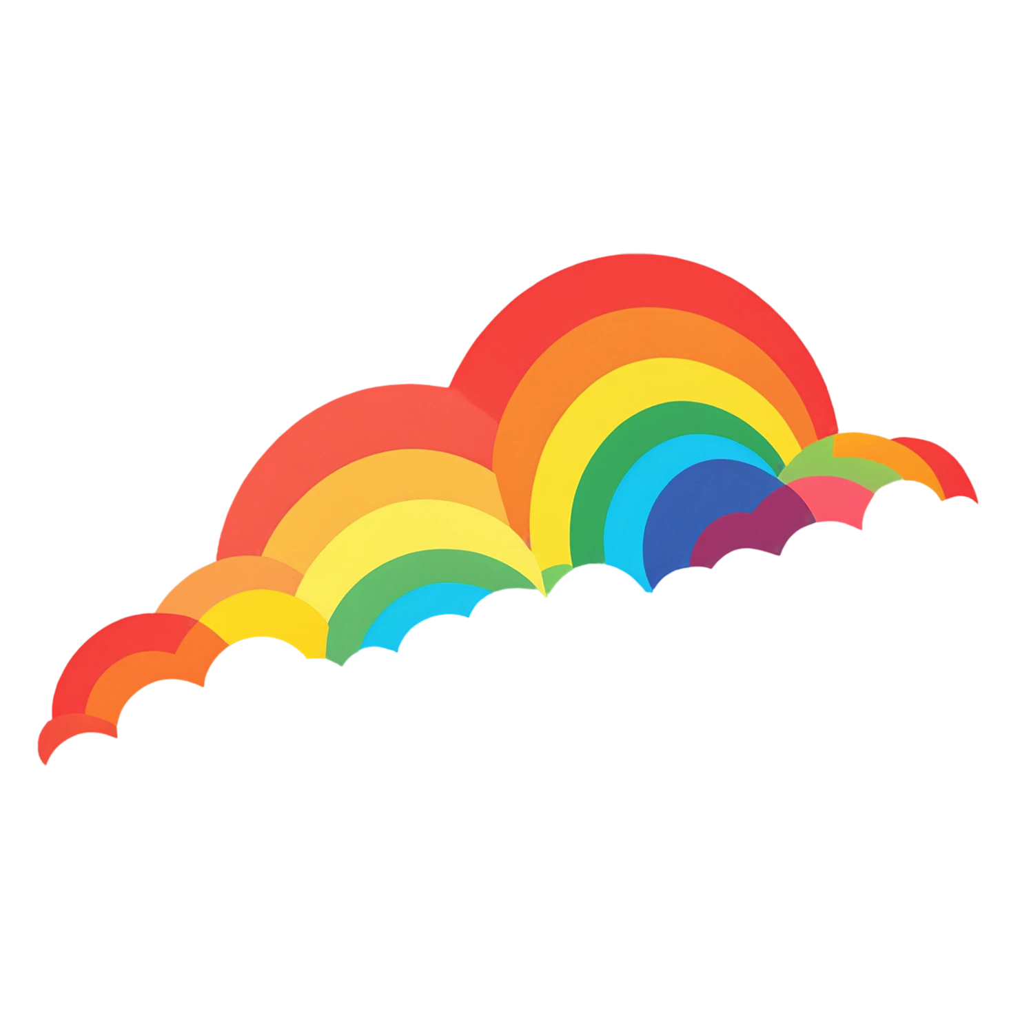 Rainbow cute sticker isolated on transparent background #21823