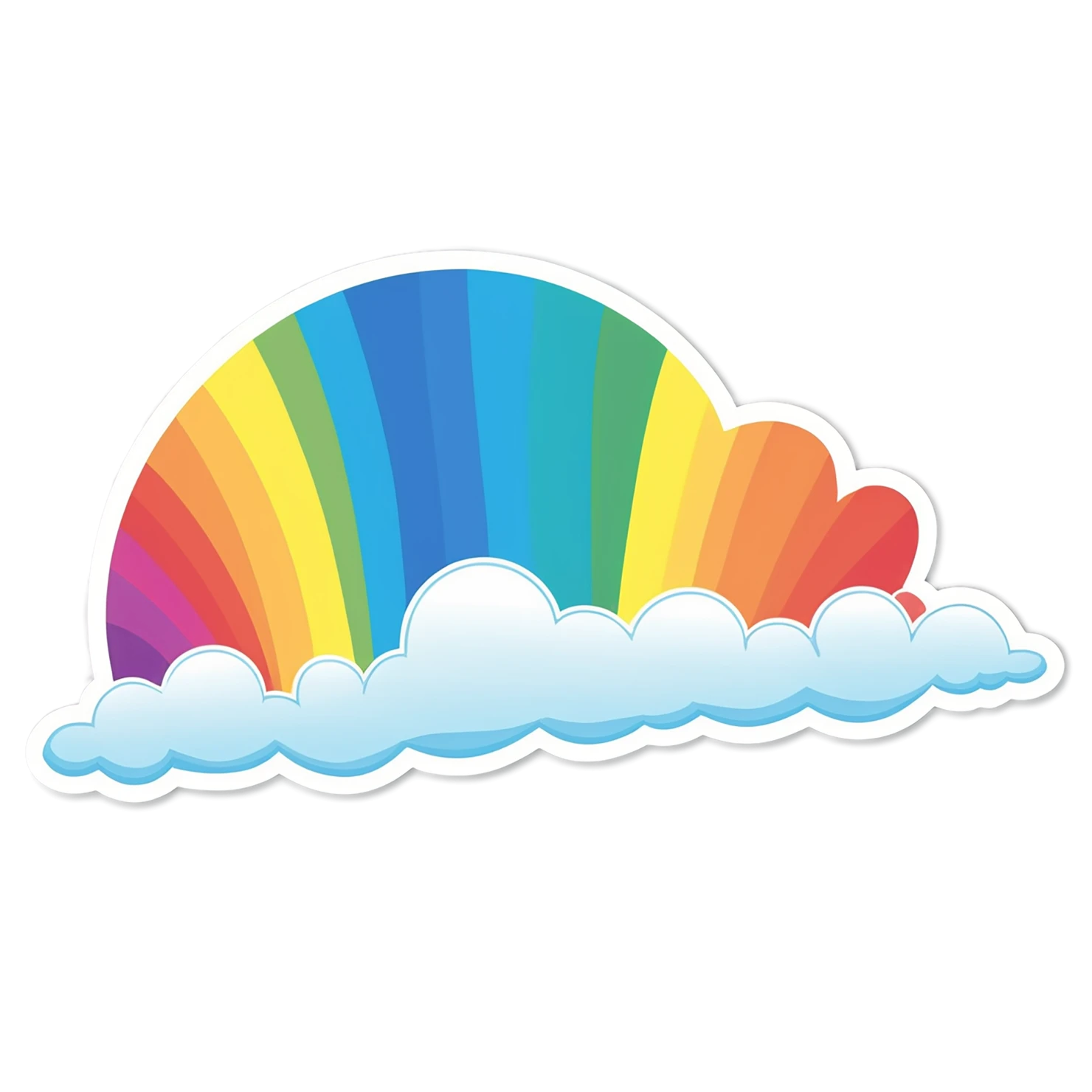 Rainbow cute sticker isolated on transparent background #21824