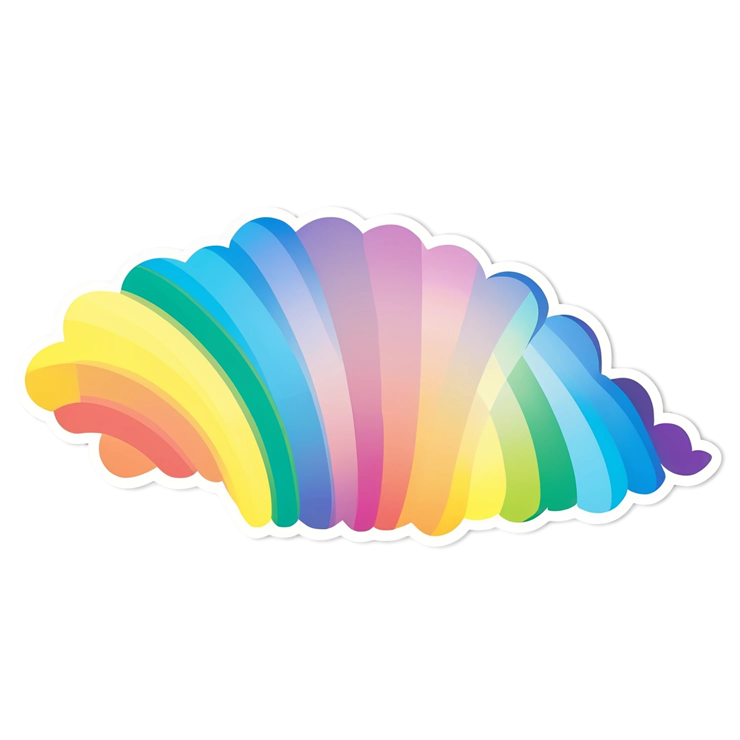 Rainbow cute sticker isolated on transparent background #21828