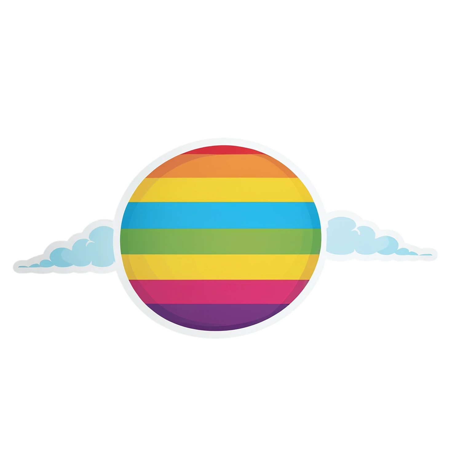 Rainbow cute sticker isolated on transparent background #21829