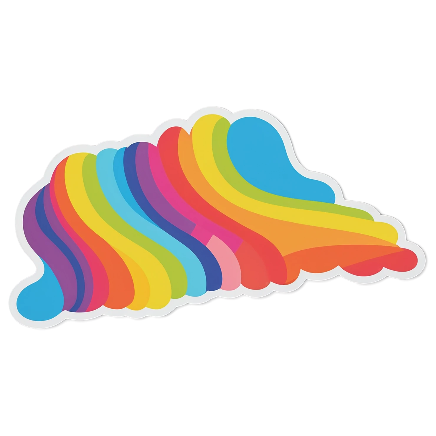Rainbow cute sticker isolated on transparent background #21833