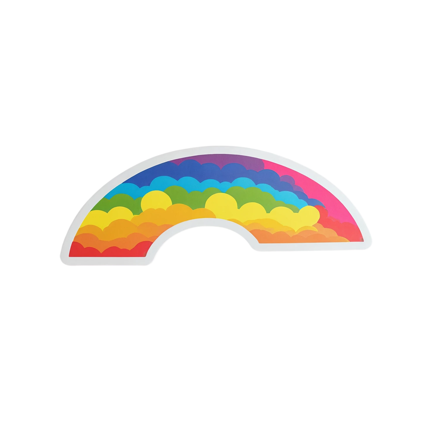 Rainbow cute sticker isolated on transparent background #21835