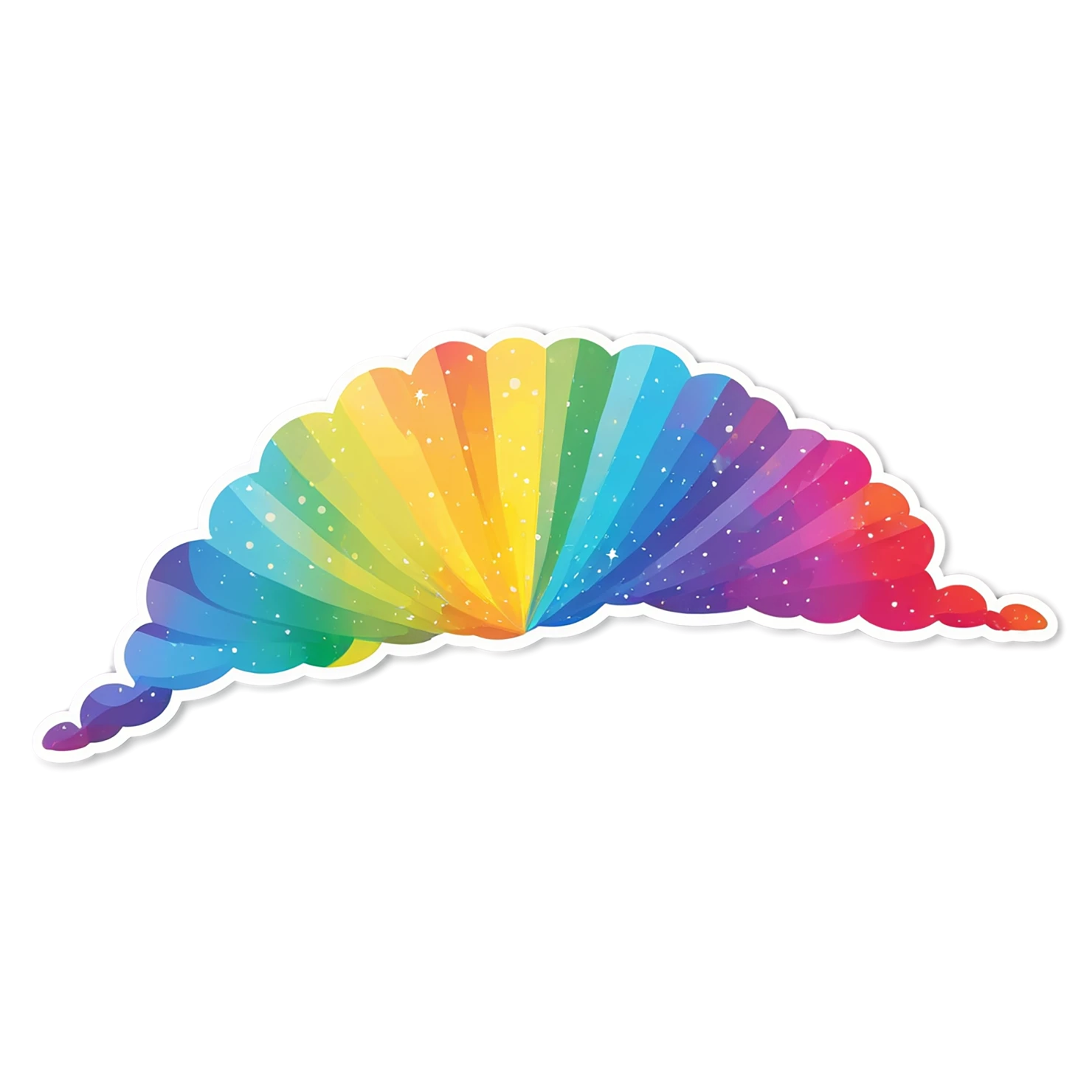 Rainbow cute sticker isolated on transparent background #21836