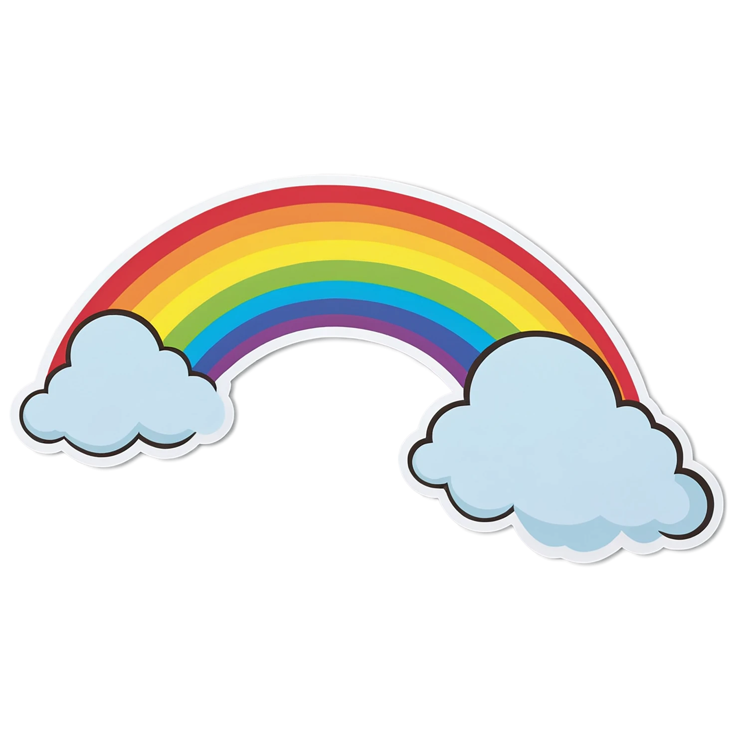 Rainbow cute sticker isolated on transparent background #21837