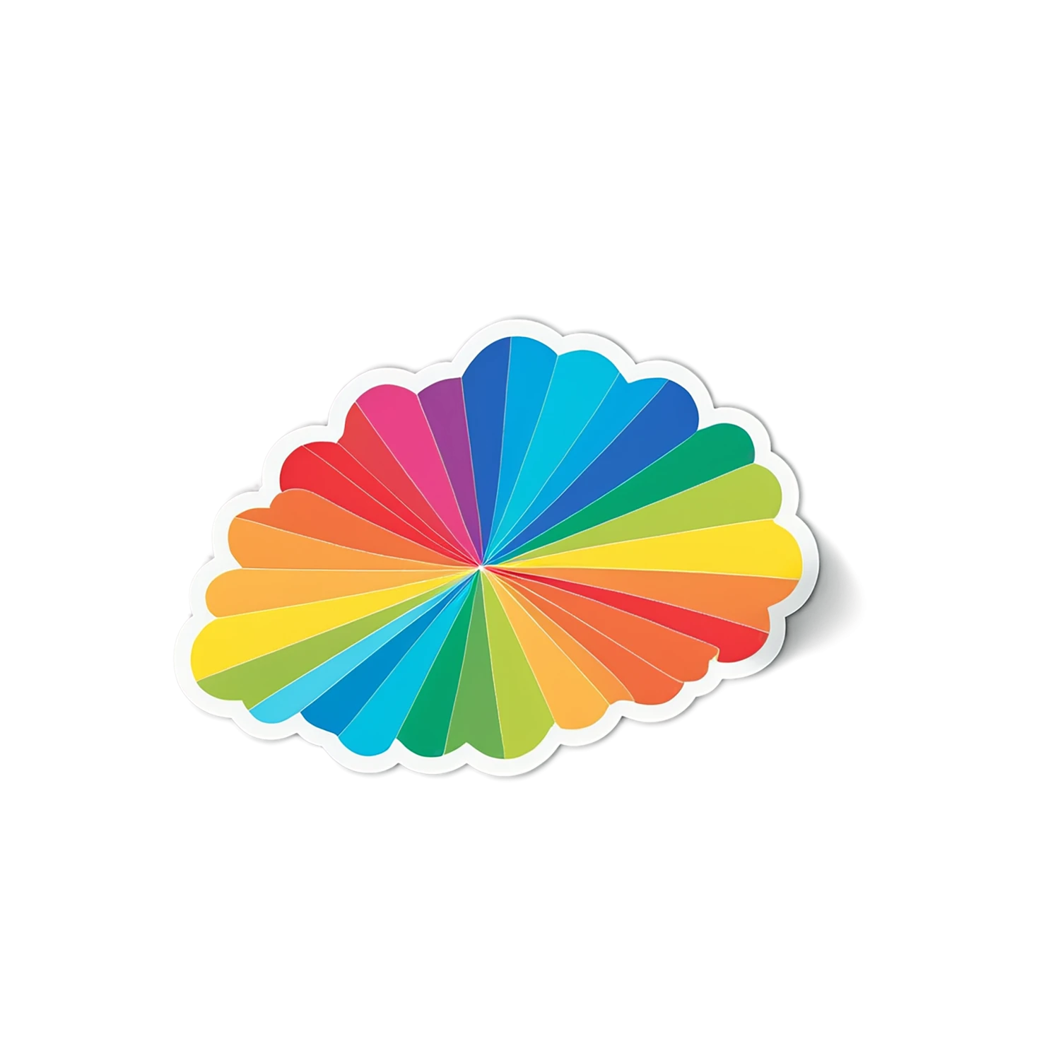 Rainbow cute sticker isolated on transparent background #21841