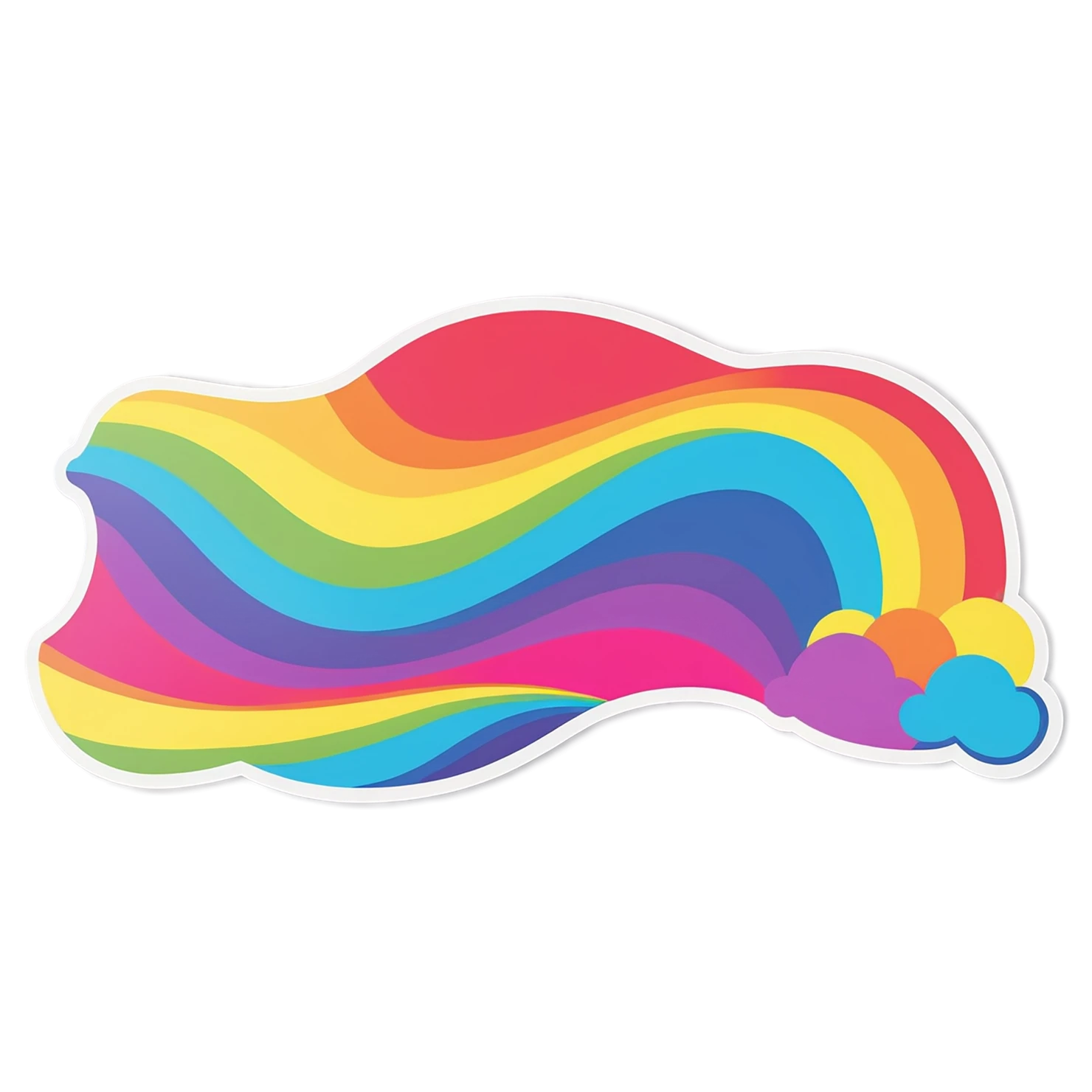 Rainbow cute sticker isolated on transparent background #21846