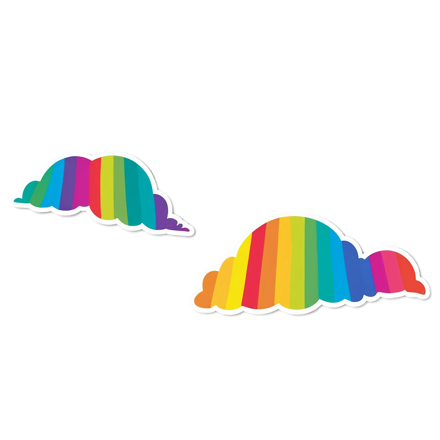 Rainbow cute sticker isolated on transparent background #21847