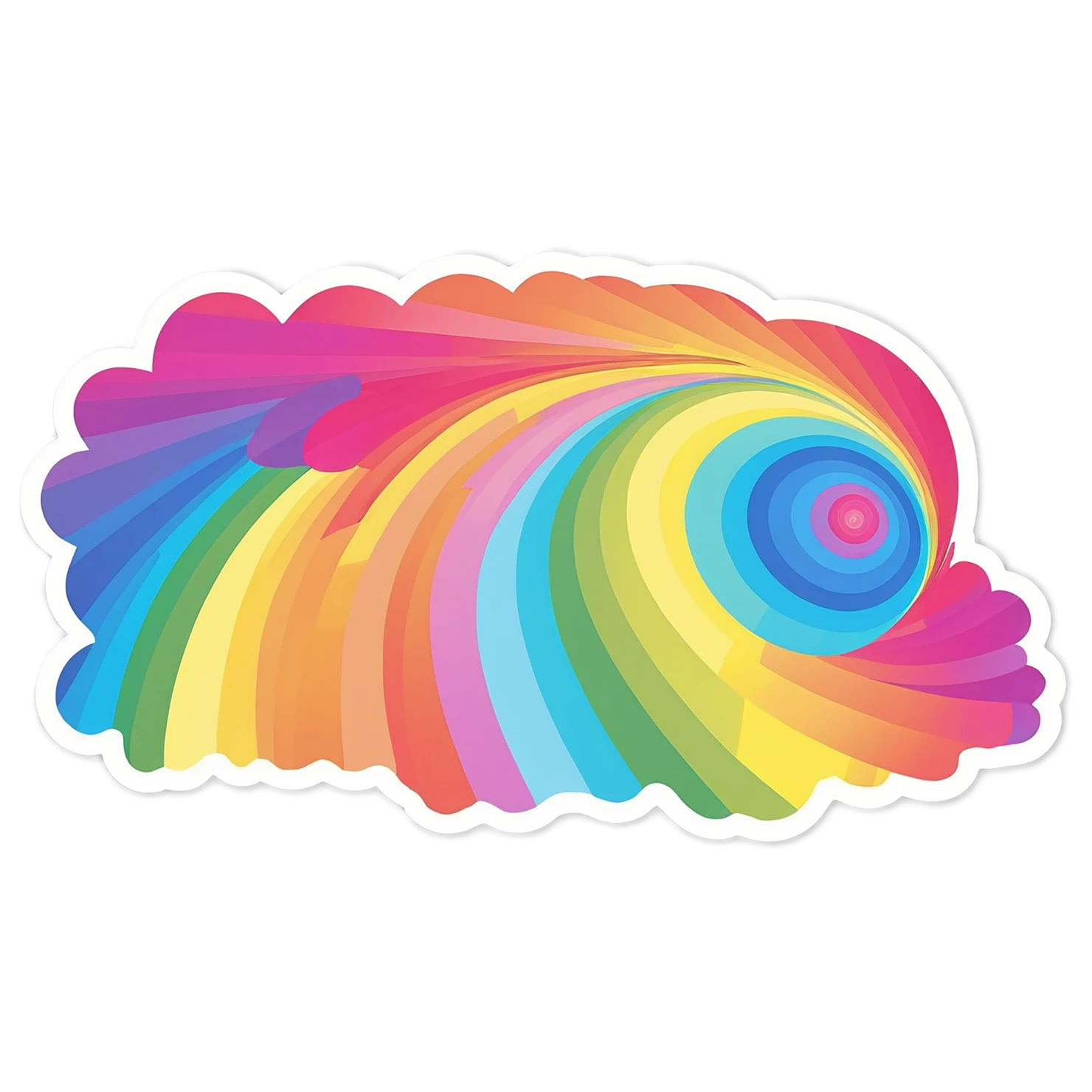 Rainbow cute sticker isolated on transparent background #21850