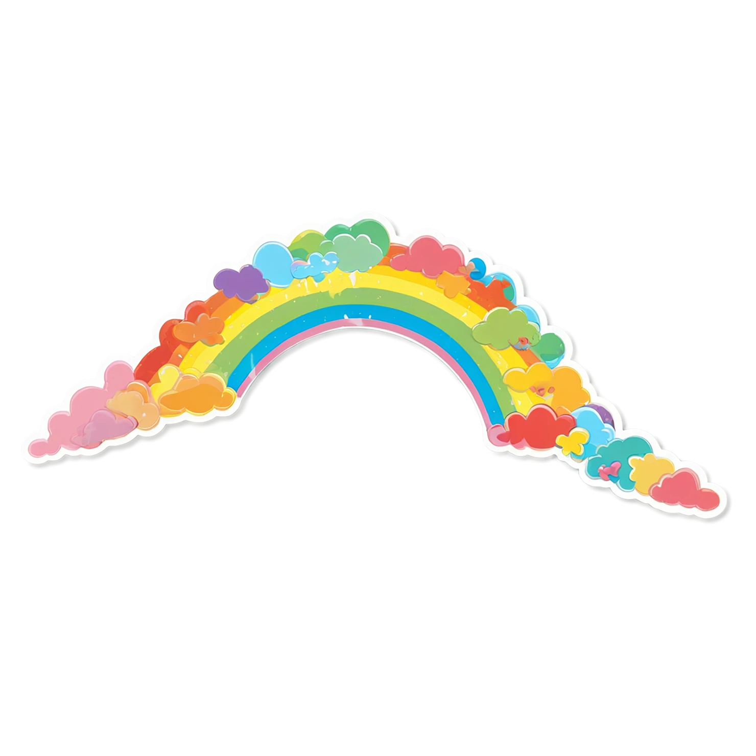 Rainbow cute sticker isolated on transparent background #21853