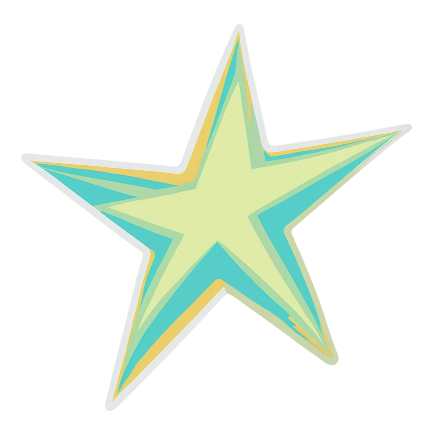 Star cute sticker isolated on transparent background #21874