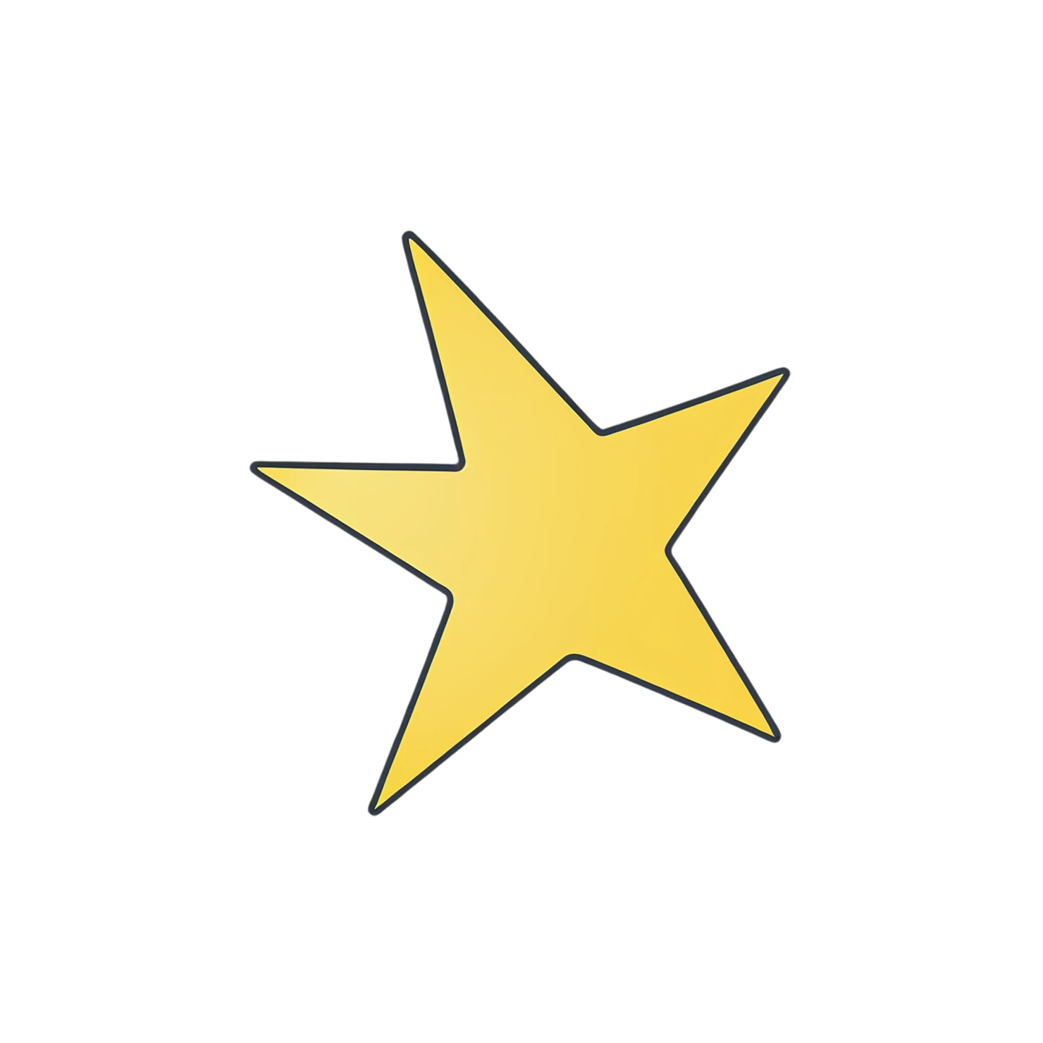 Star cute sticker isolated on transparent background #21880