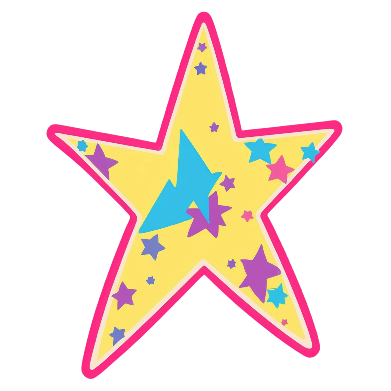 Star cute sticker isolated on transparent background #21883