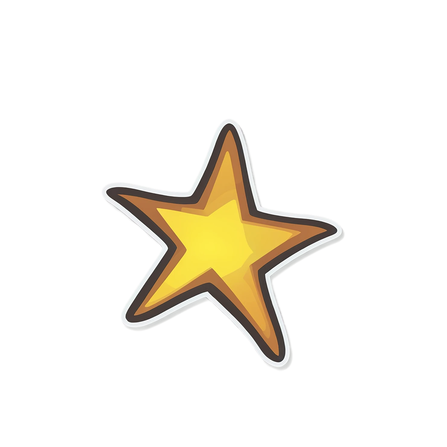 Star cute sticker isolated on transparent background #21884
