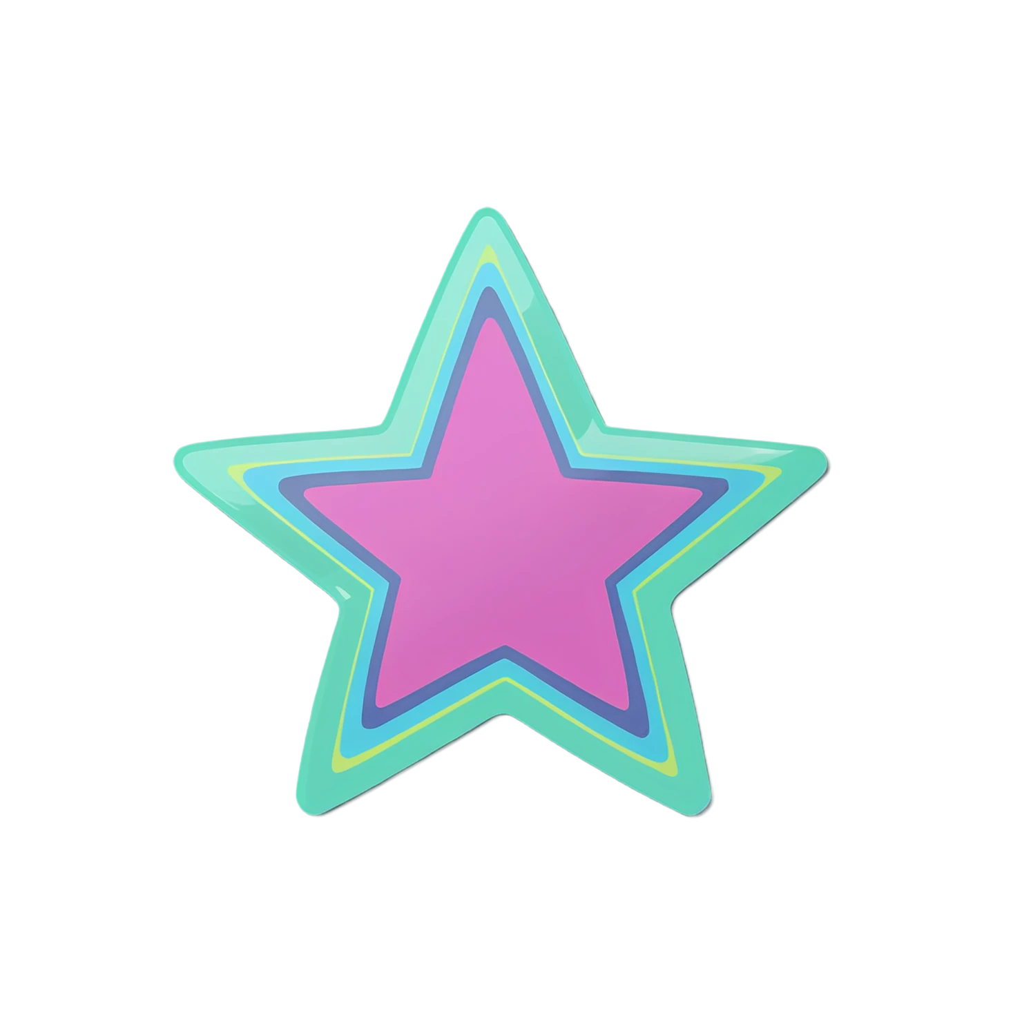 Star cute sticker isolated on transparent background #21894