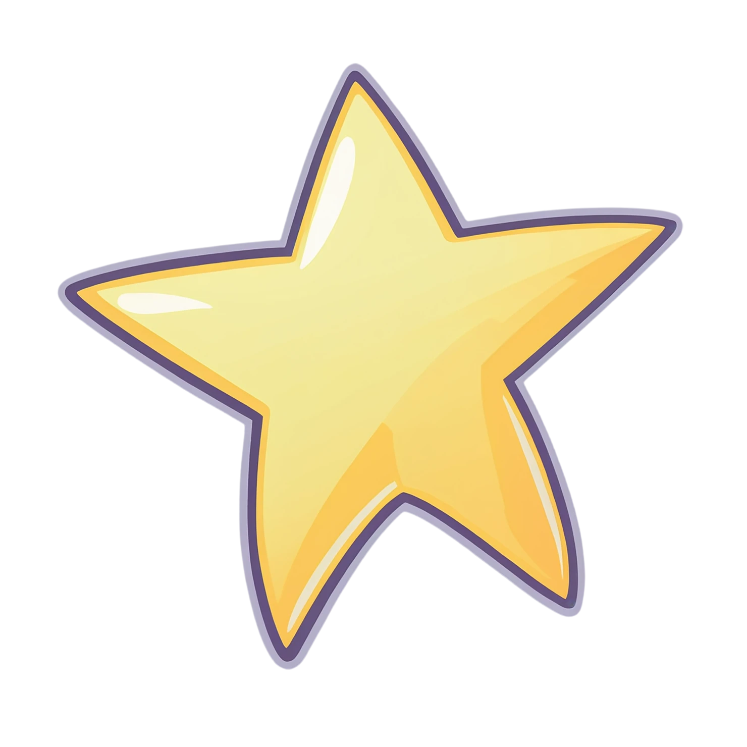 Star cute sticker isolated on transparent background #21900
