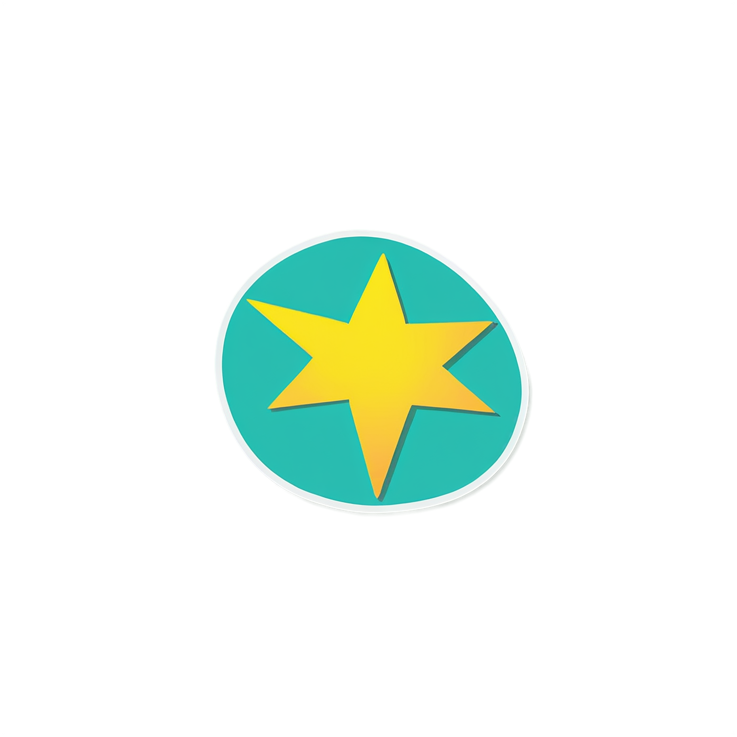 Star cute sticker isolated on transparent background #22112