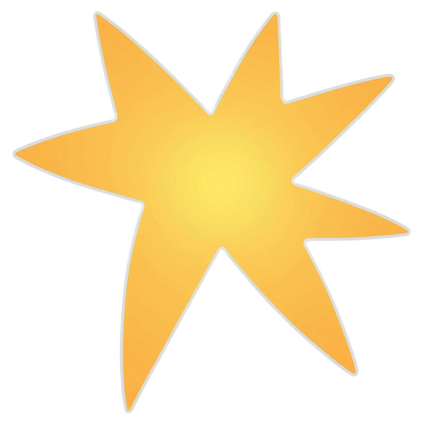 Star cute sticker isolated on transparent background #21910