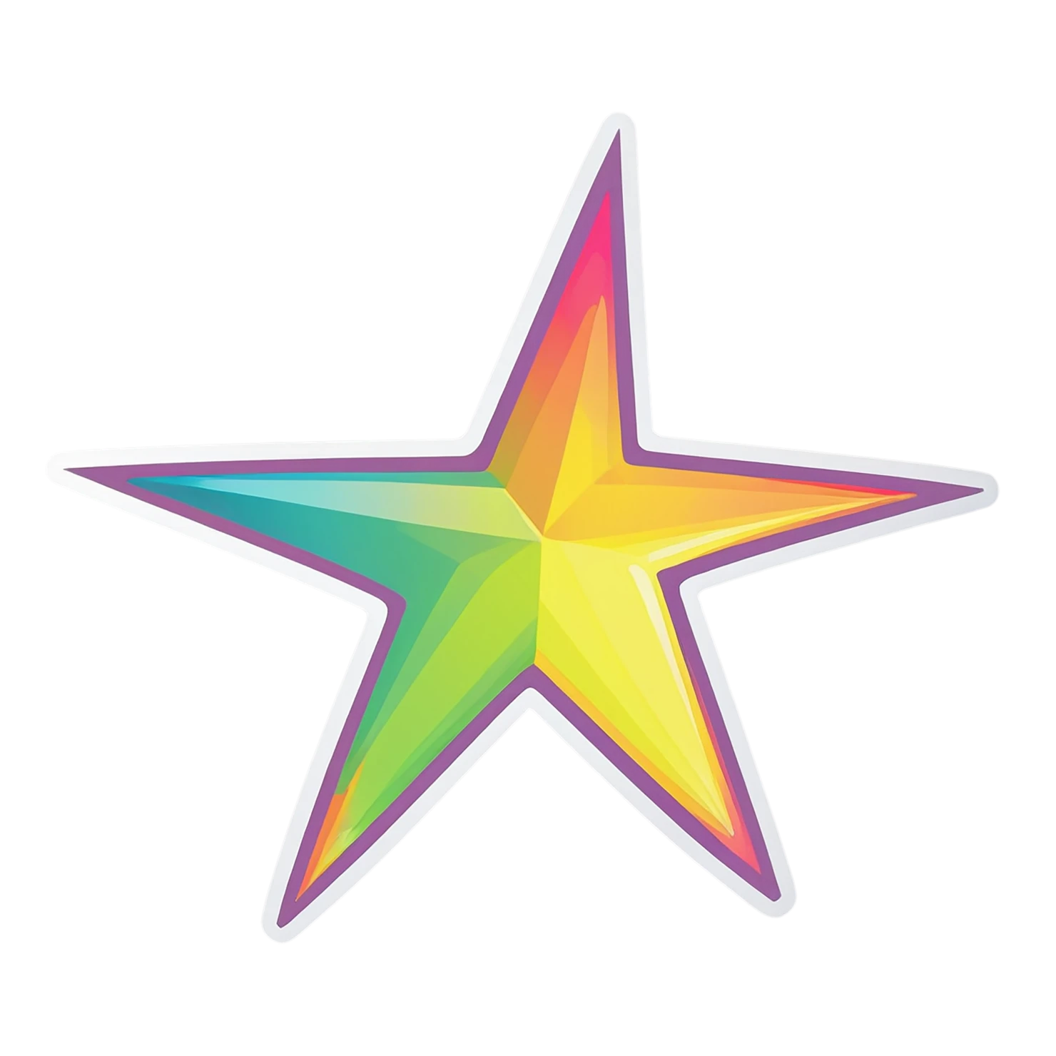Star cute sticker isolated on transparent background #21919
