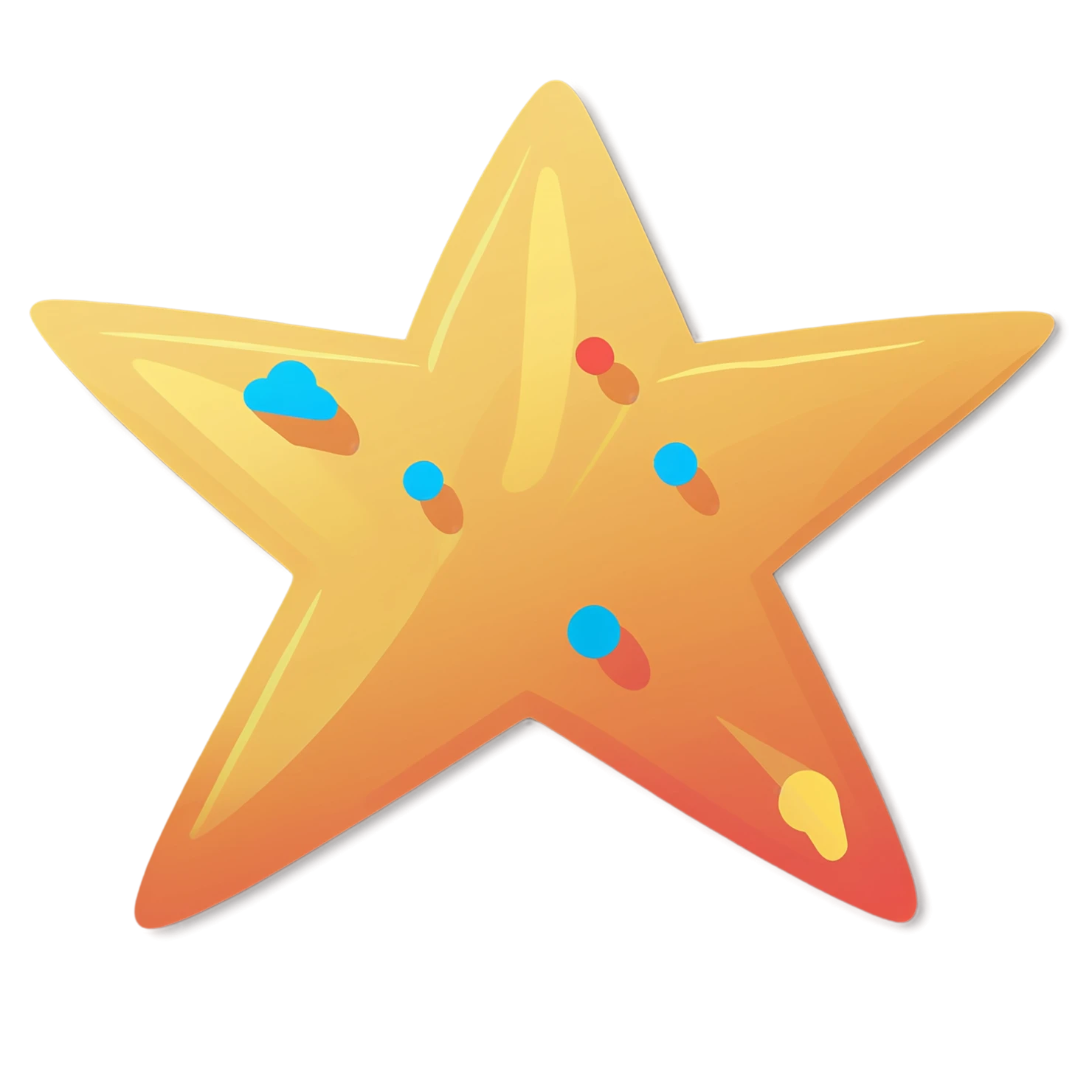Star cute sticker isolated on transparent background #21921