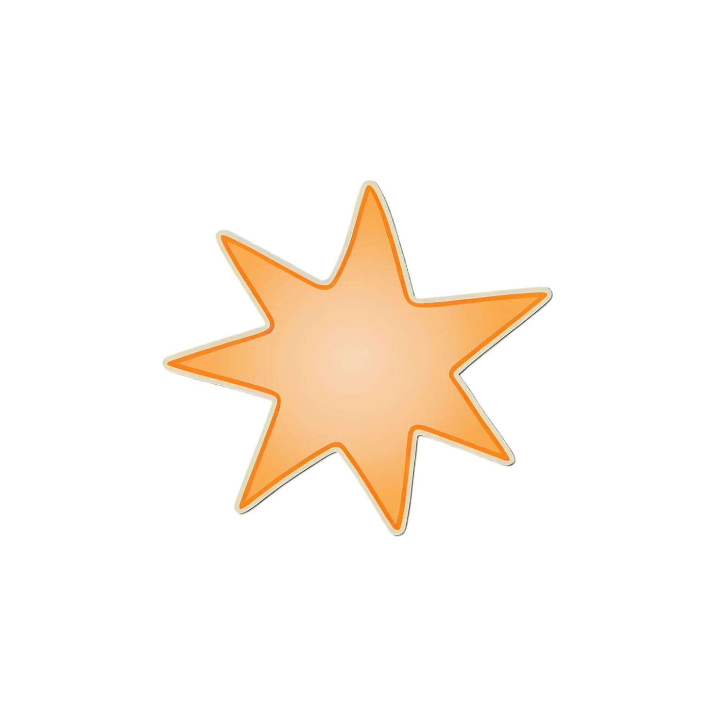 Star cute sticker isolated on transparent background #21930