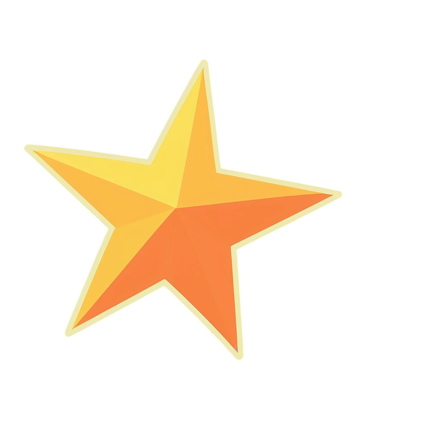 Star cute sticker isolated on transparent background #21937