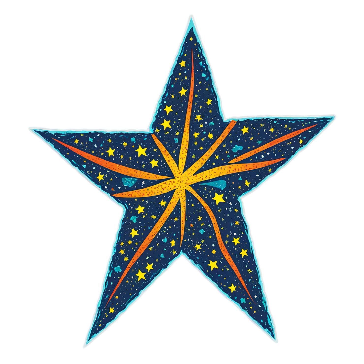 Star cute sticker isolated on transparent background #21953