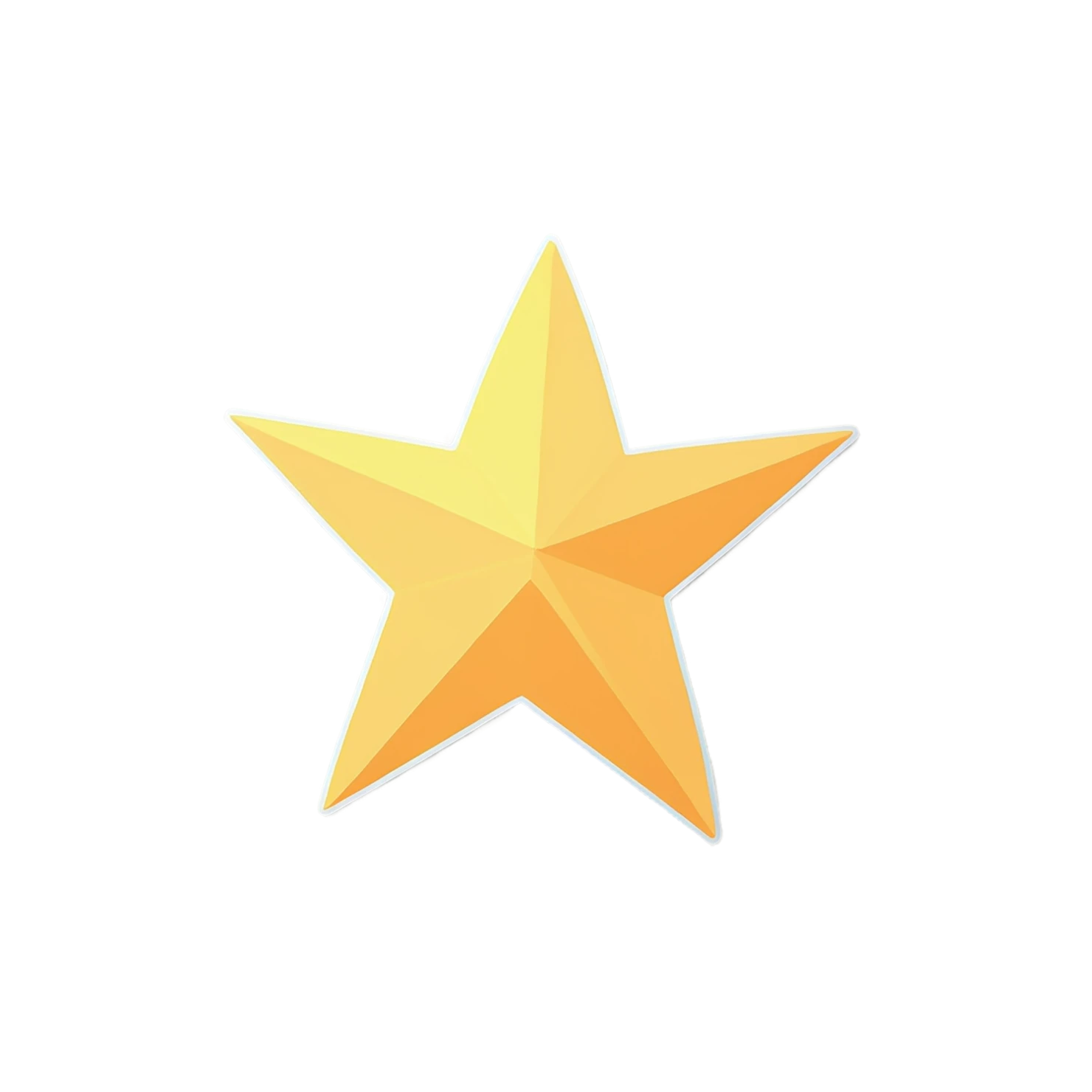 Star cute sticker isolated on transparent background #21957