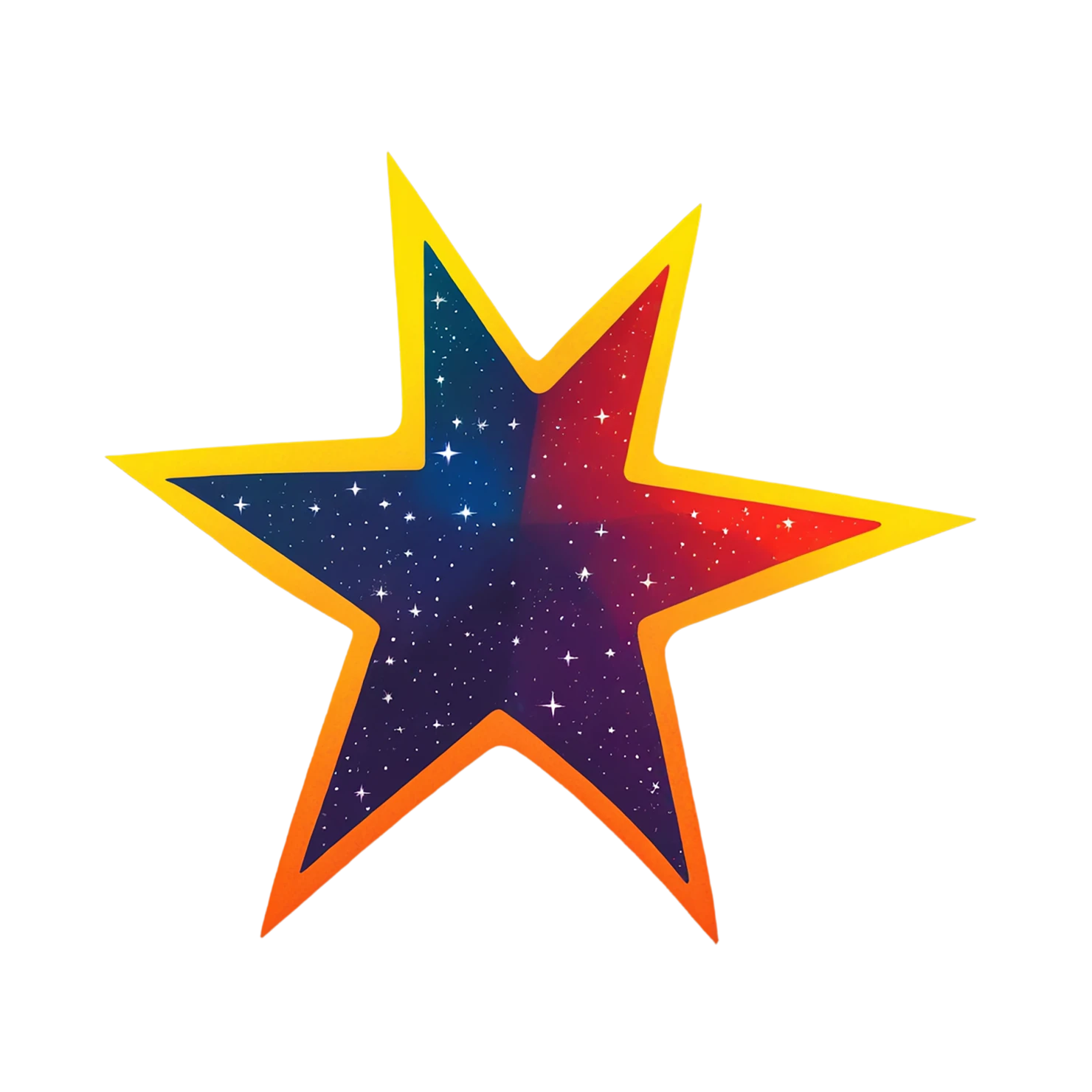 Star cute sticker isolated on transparent background #21958