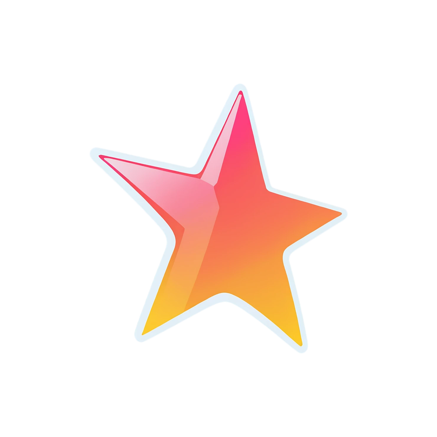 Star cute sticker isolated on transparent background #21965
