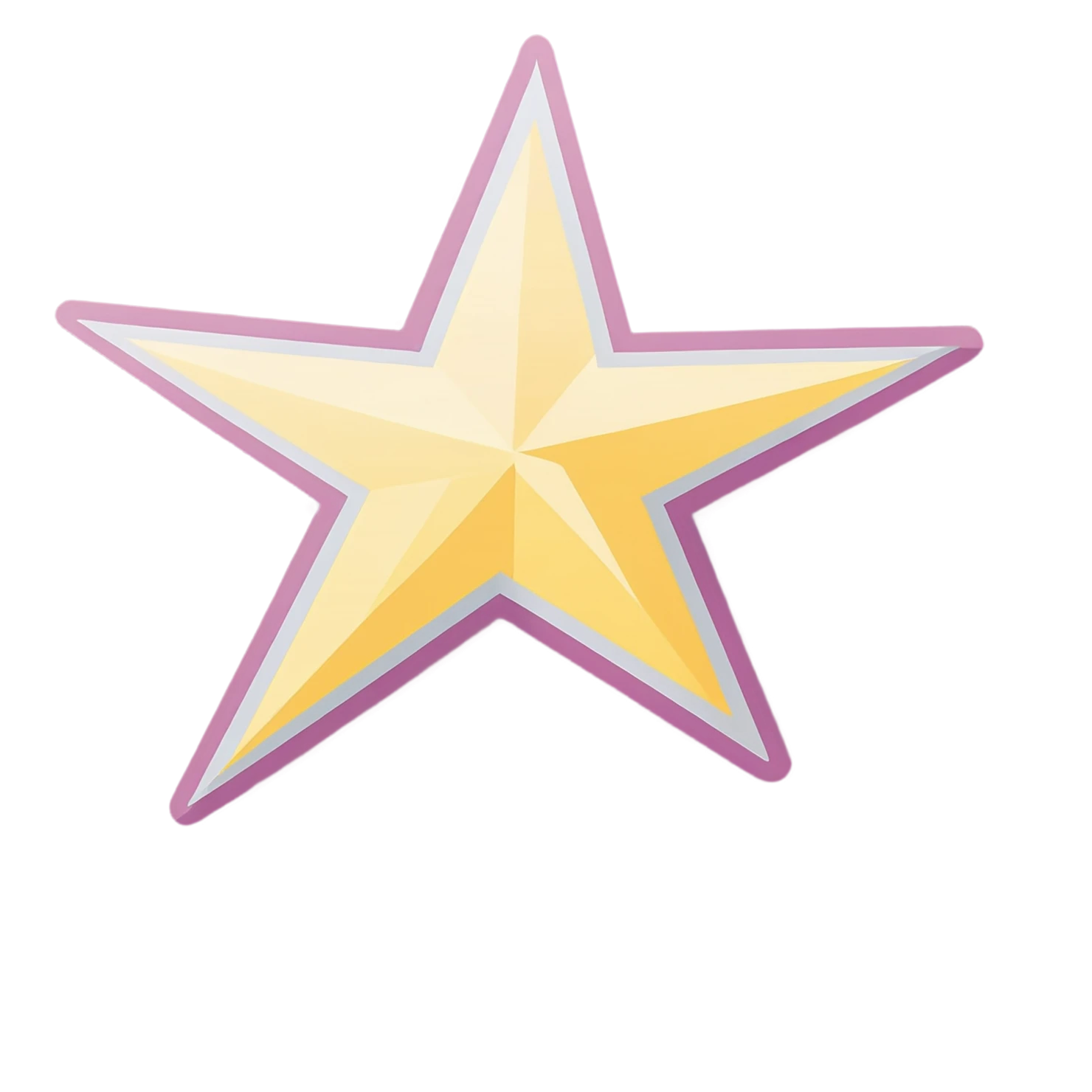 Star cute sticker isolated on transparent background #21966
