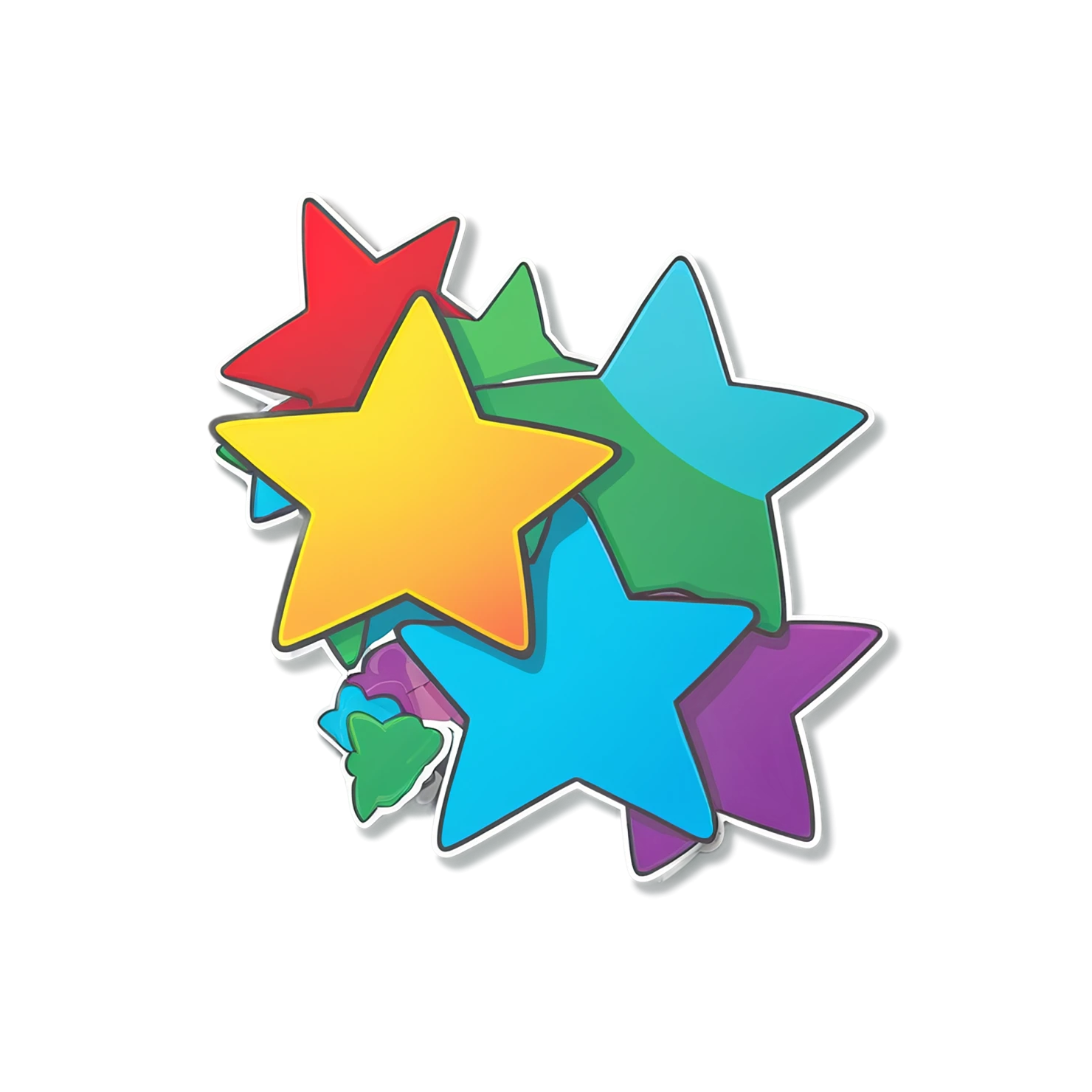 Star cute sticker isolated on transparent background #21968