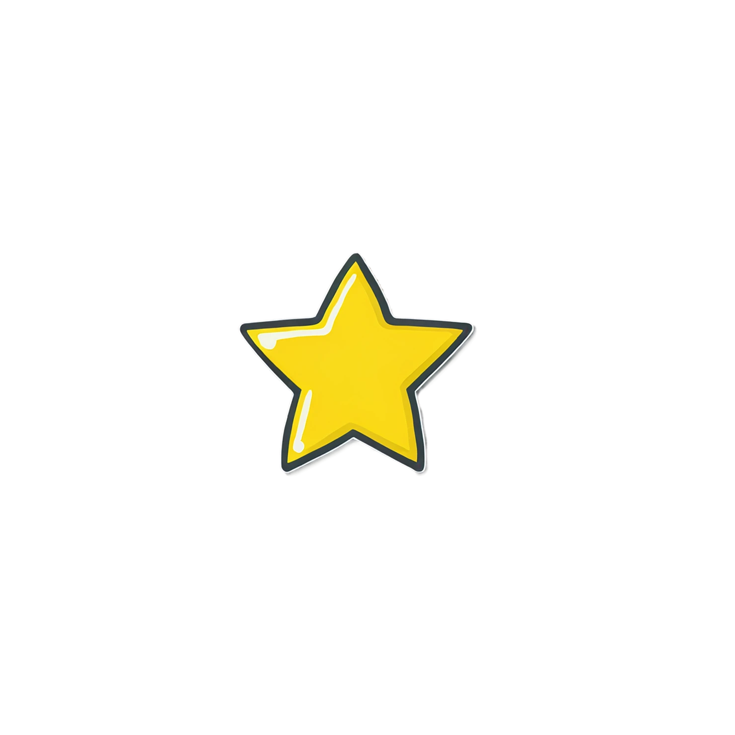 Star cute sticker isolated on transparent background #21974