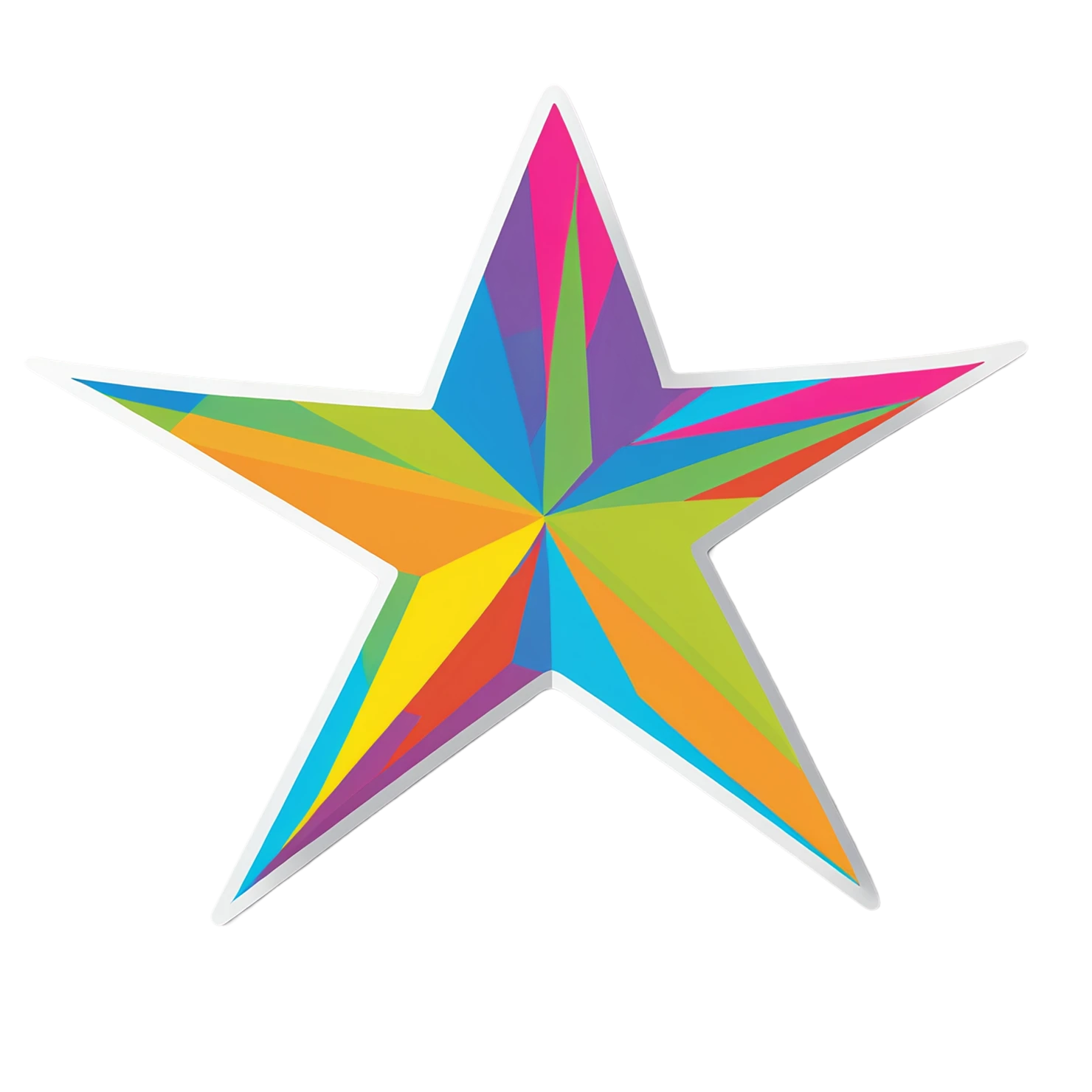 Star cute sticker isolated on transparent background #21987