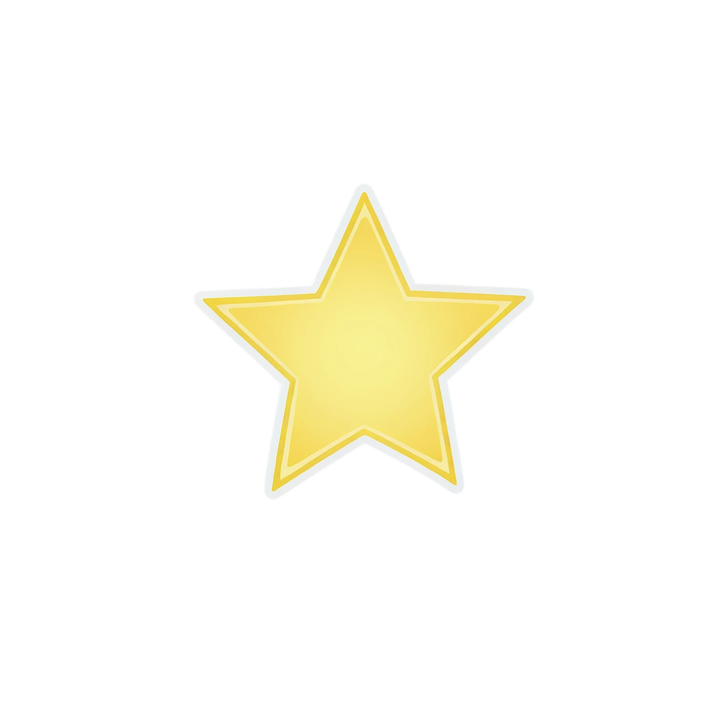 Star cute sticker isolated on transparent background #22007