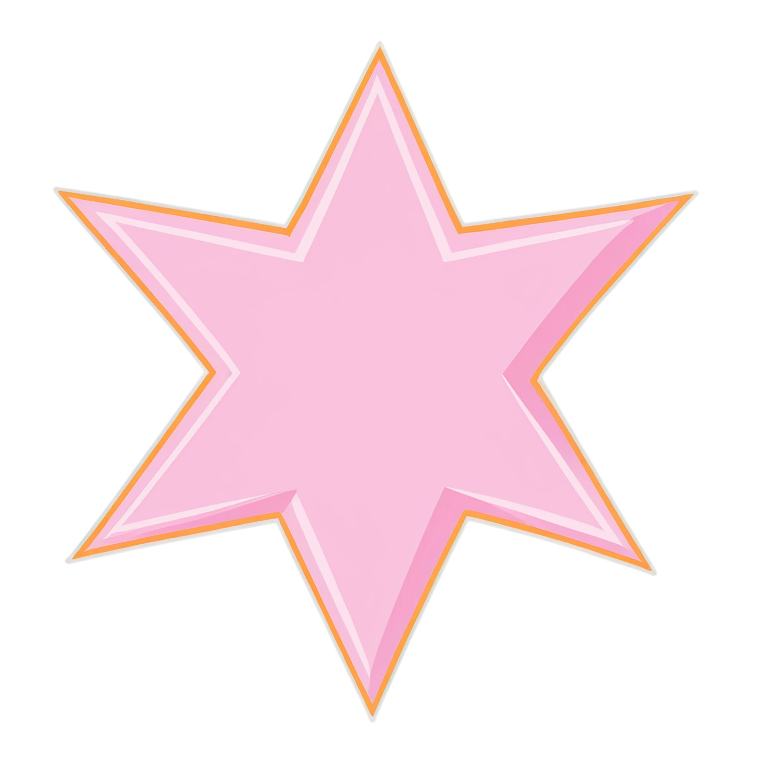 Star cute sticker isolated on transparent background #22010