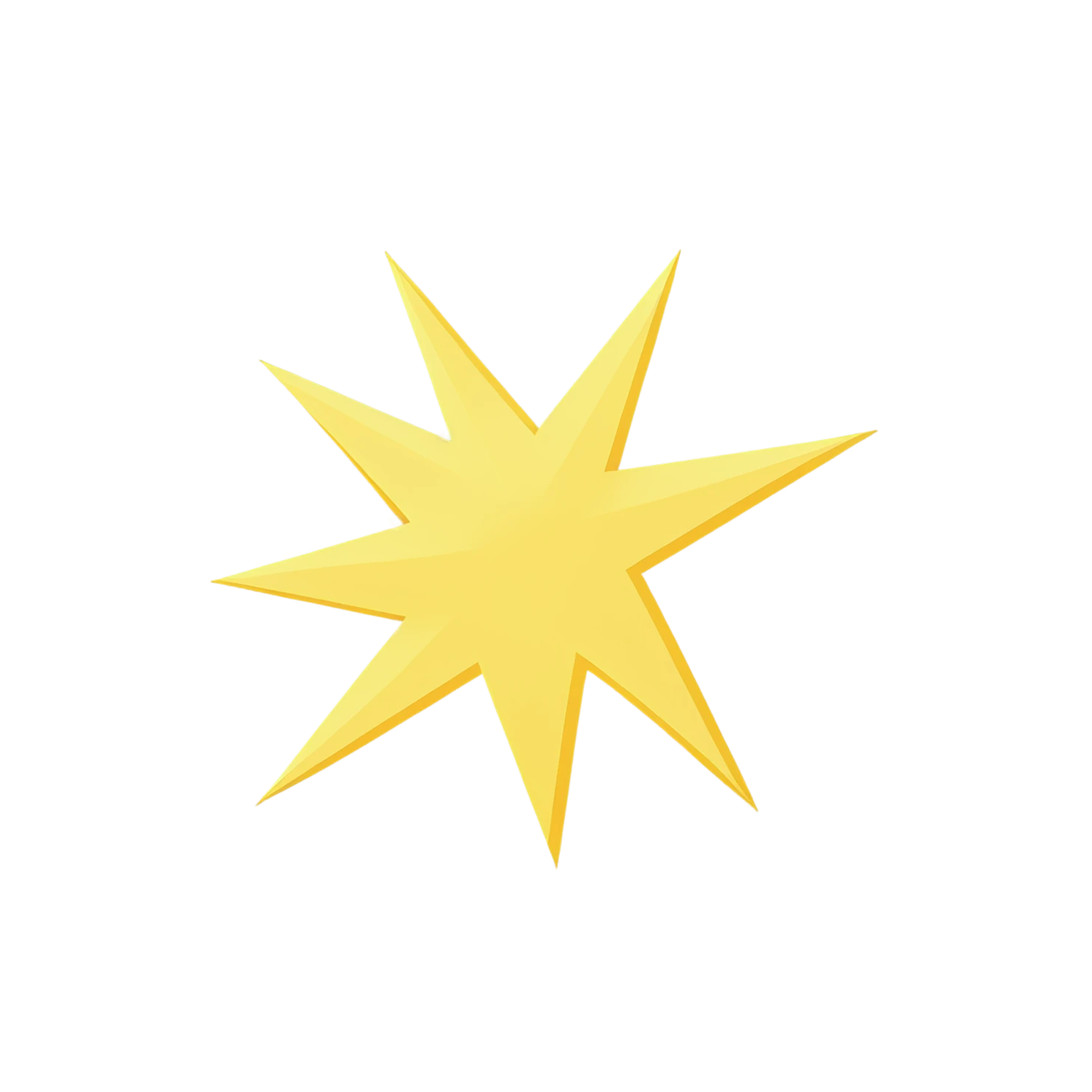 Star cute sticker isolated on transparent background #22029