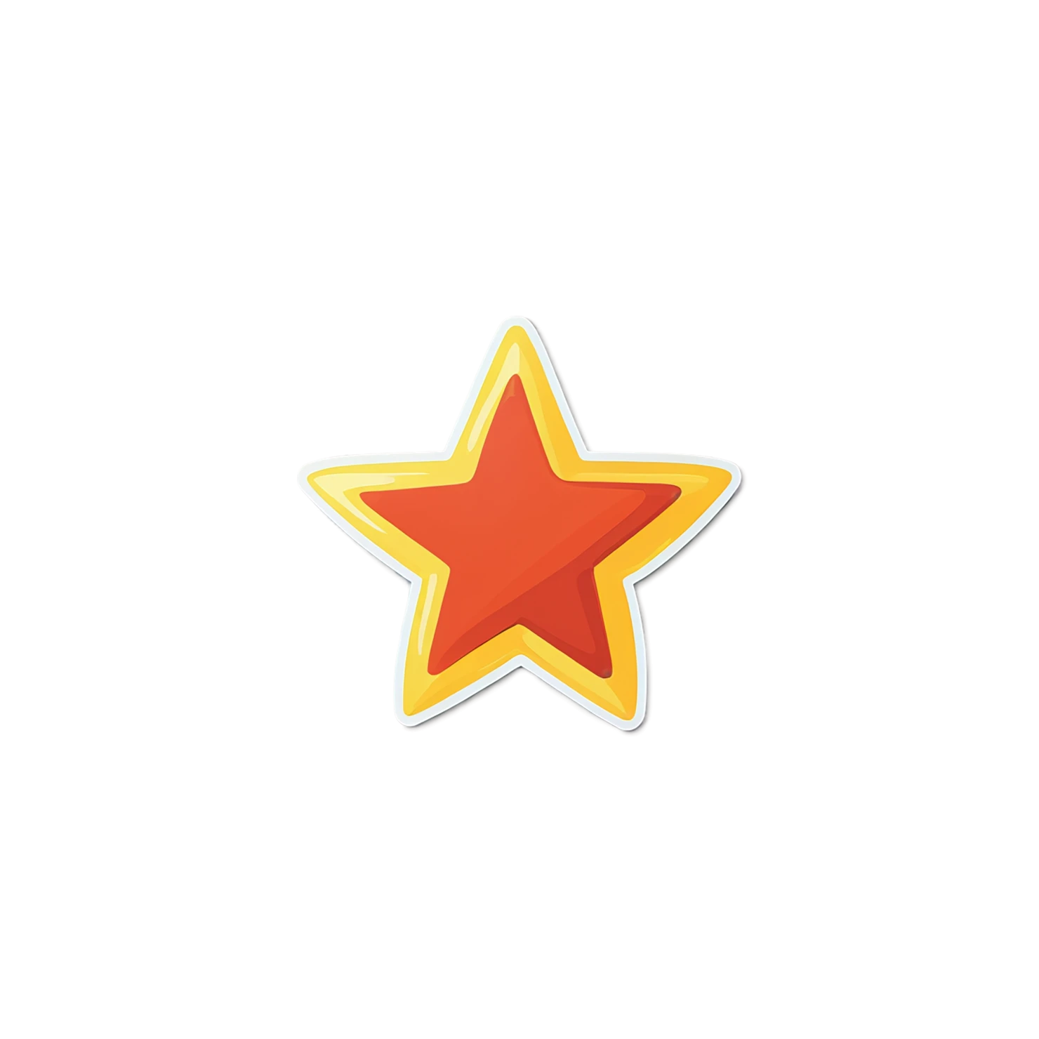 Star cute sticker isolated on transparent background #22040