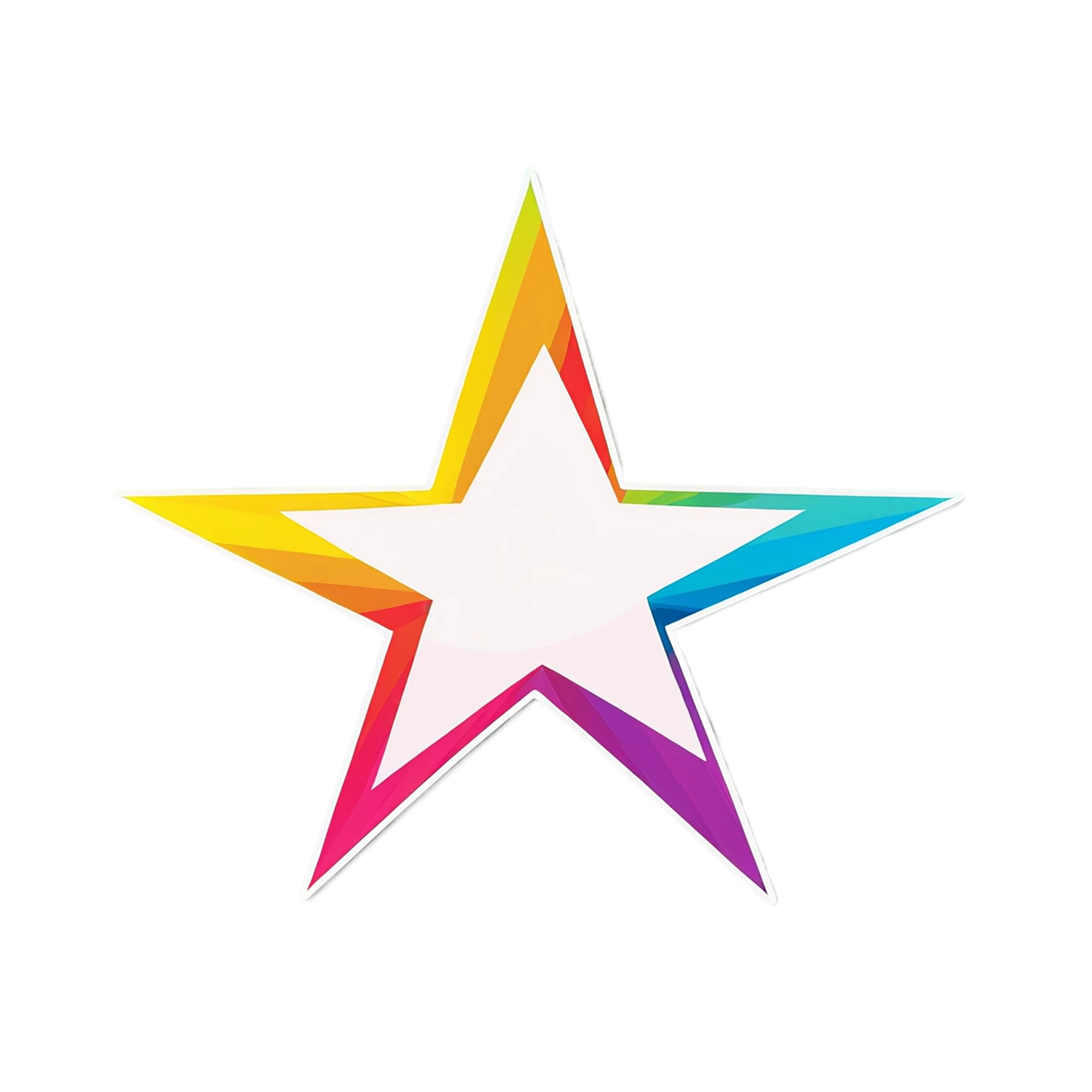 Star cute sticker isolated on transparent background #22041