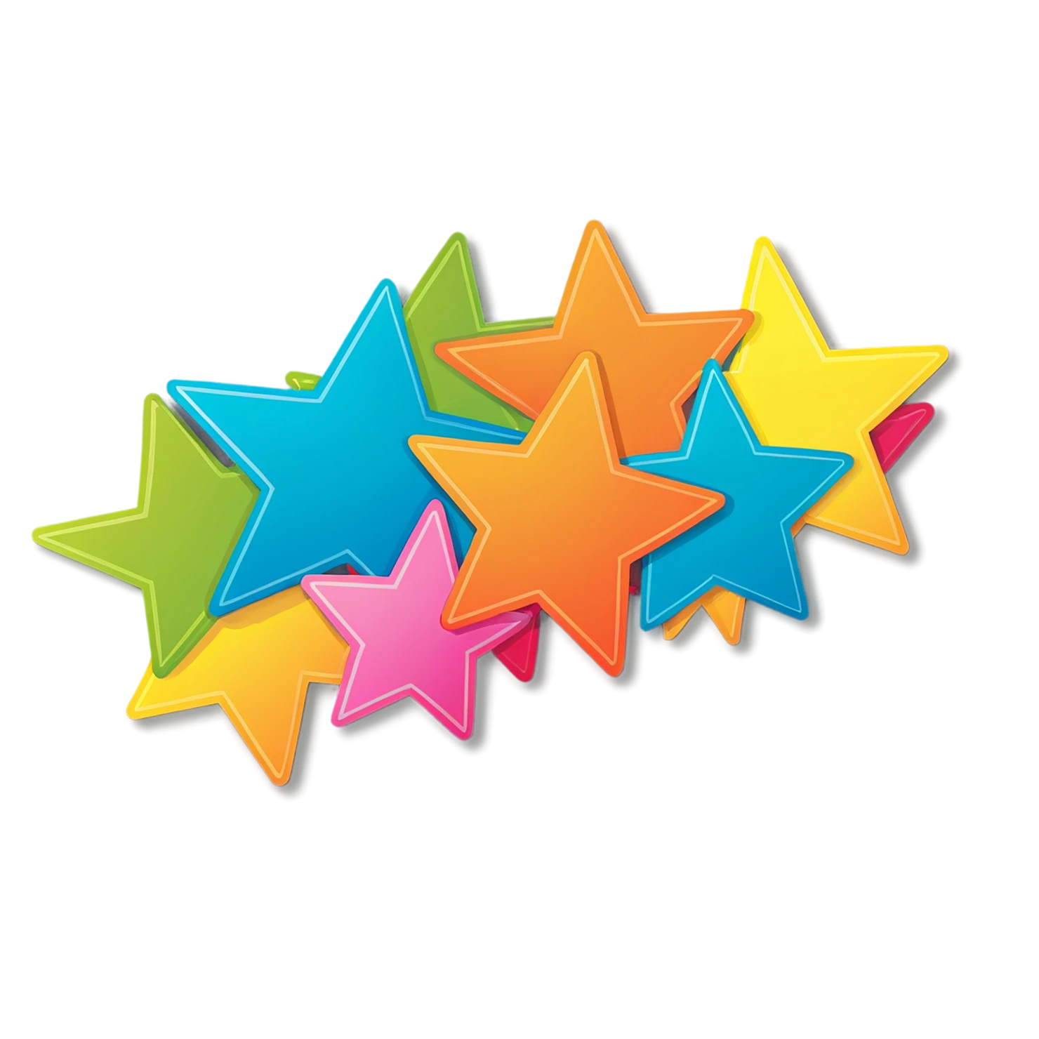 Star cute sticker isolated on transparent background #22042
