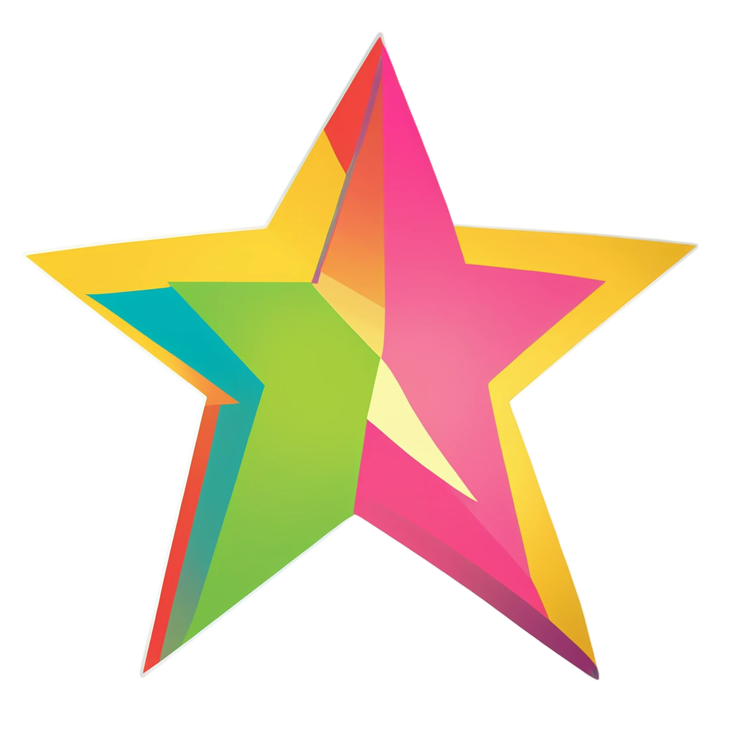 Star cute sticker isolated on transparent background #22044