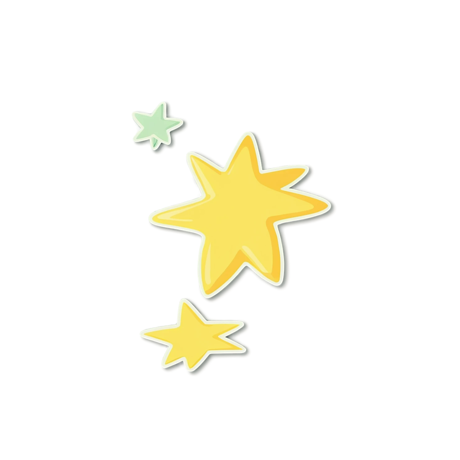 Star cute sticker isolated on transparent background #22047