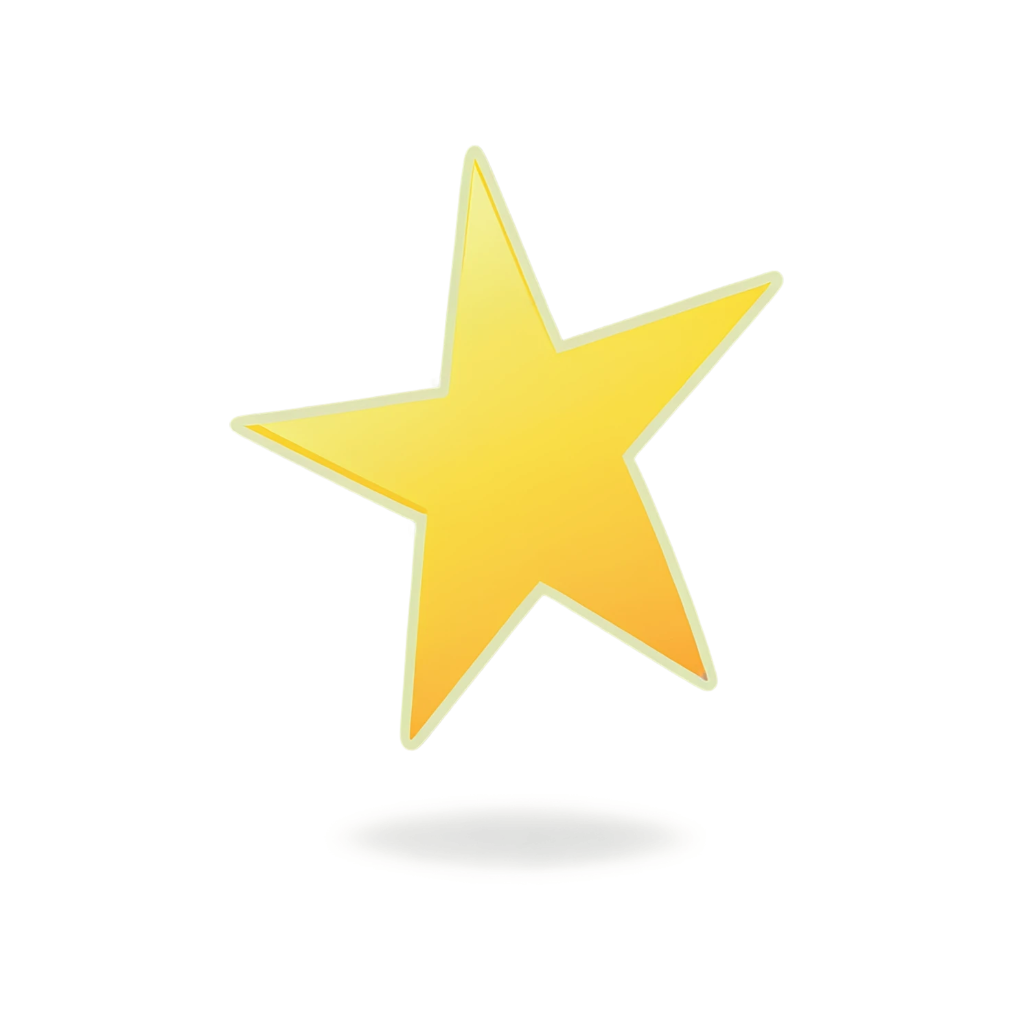Star cute sticker isolated on transparent background #22048