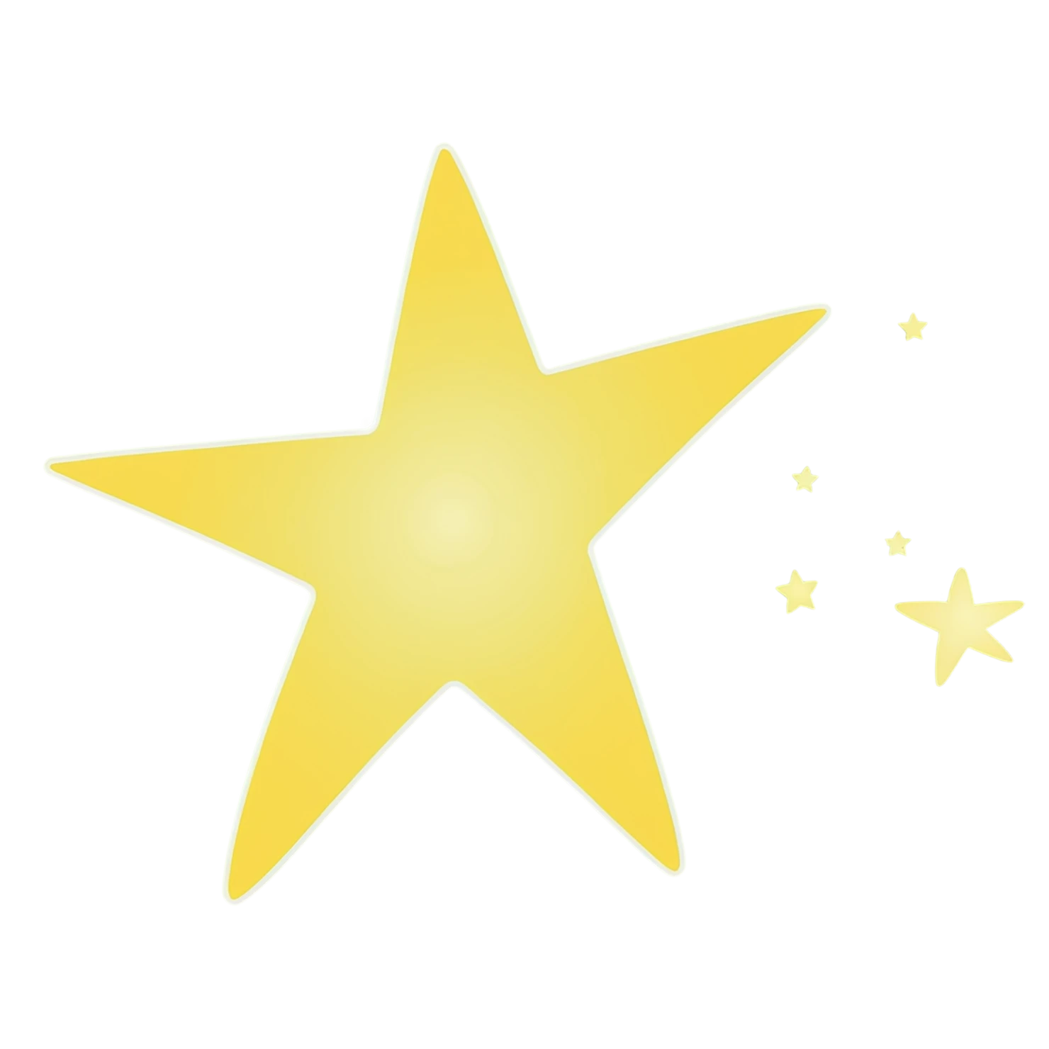 Star cute sticker isolated on transparent background #22049