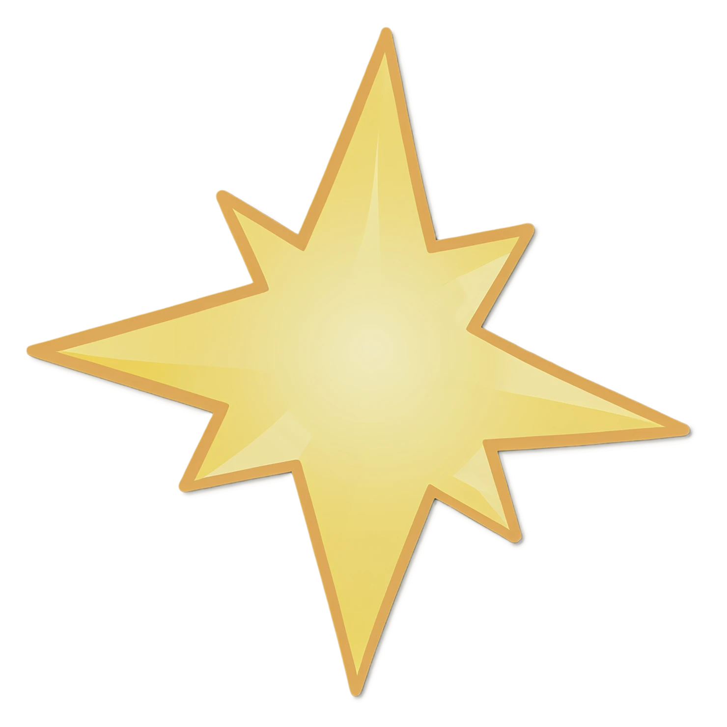 Star cute sticker isolated on transparent background #22067