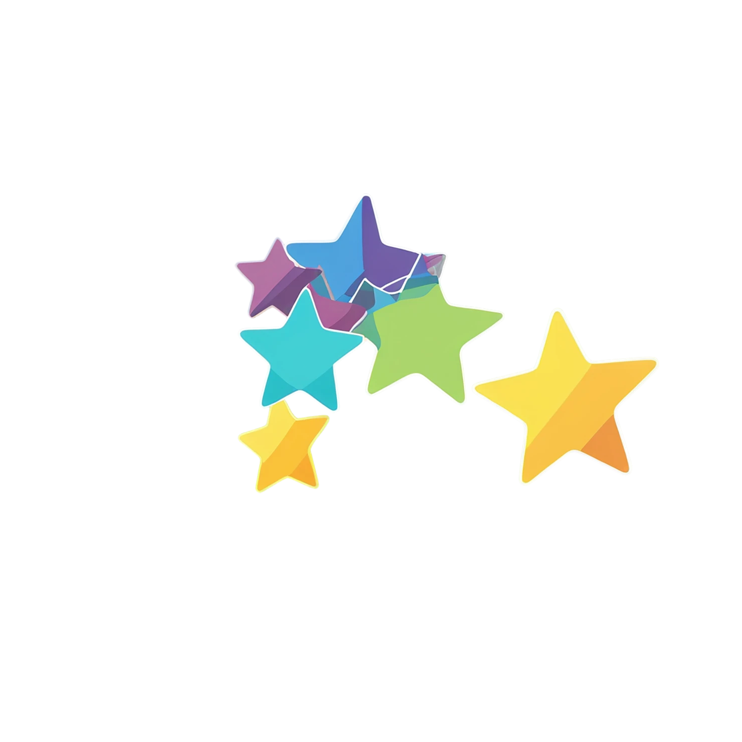 Star cute sticker isolated on transparent background #22069