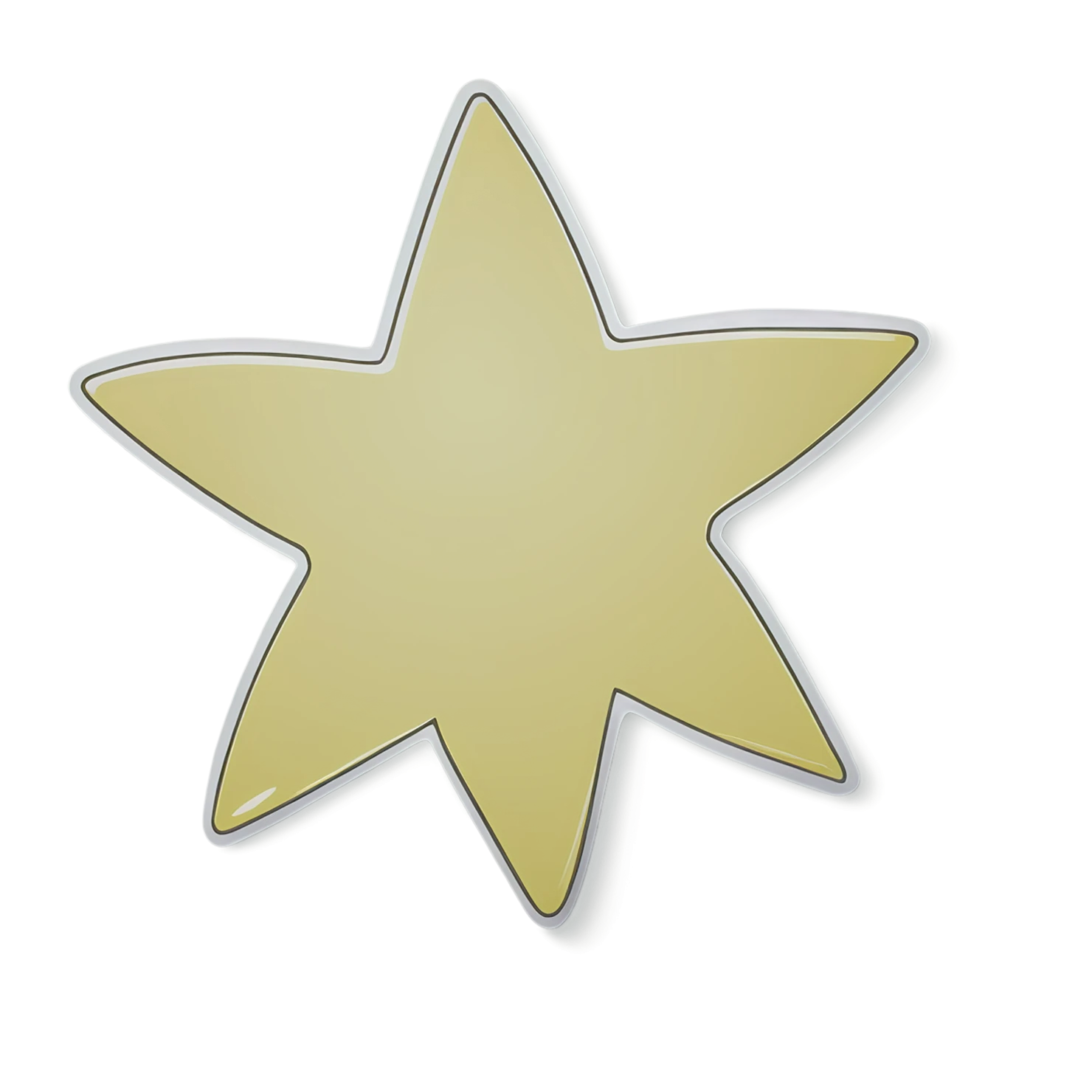 Star cute sticker isolated on transparent background #22070