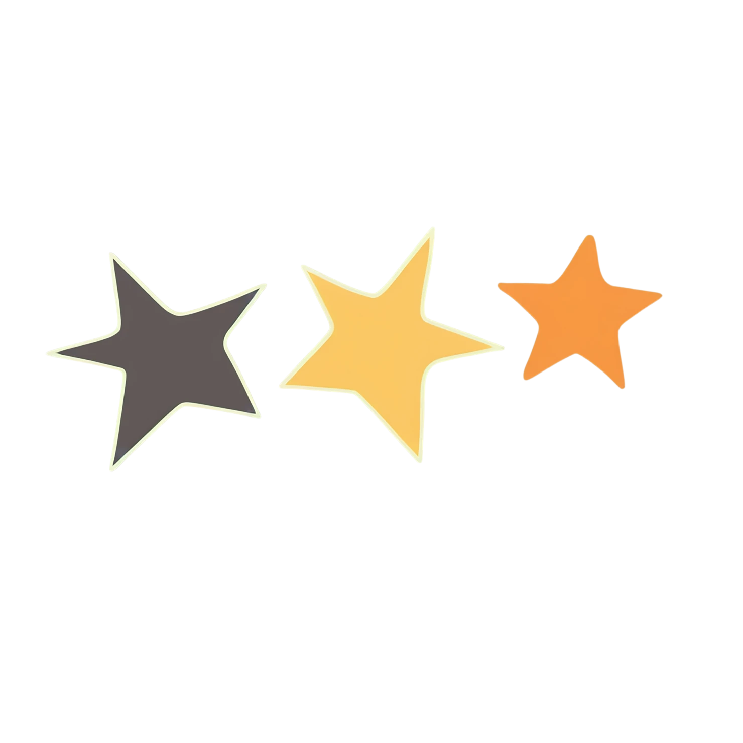 Star cute sticker isolated on transparent background #22071