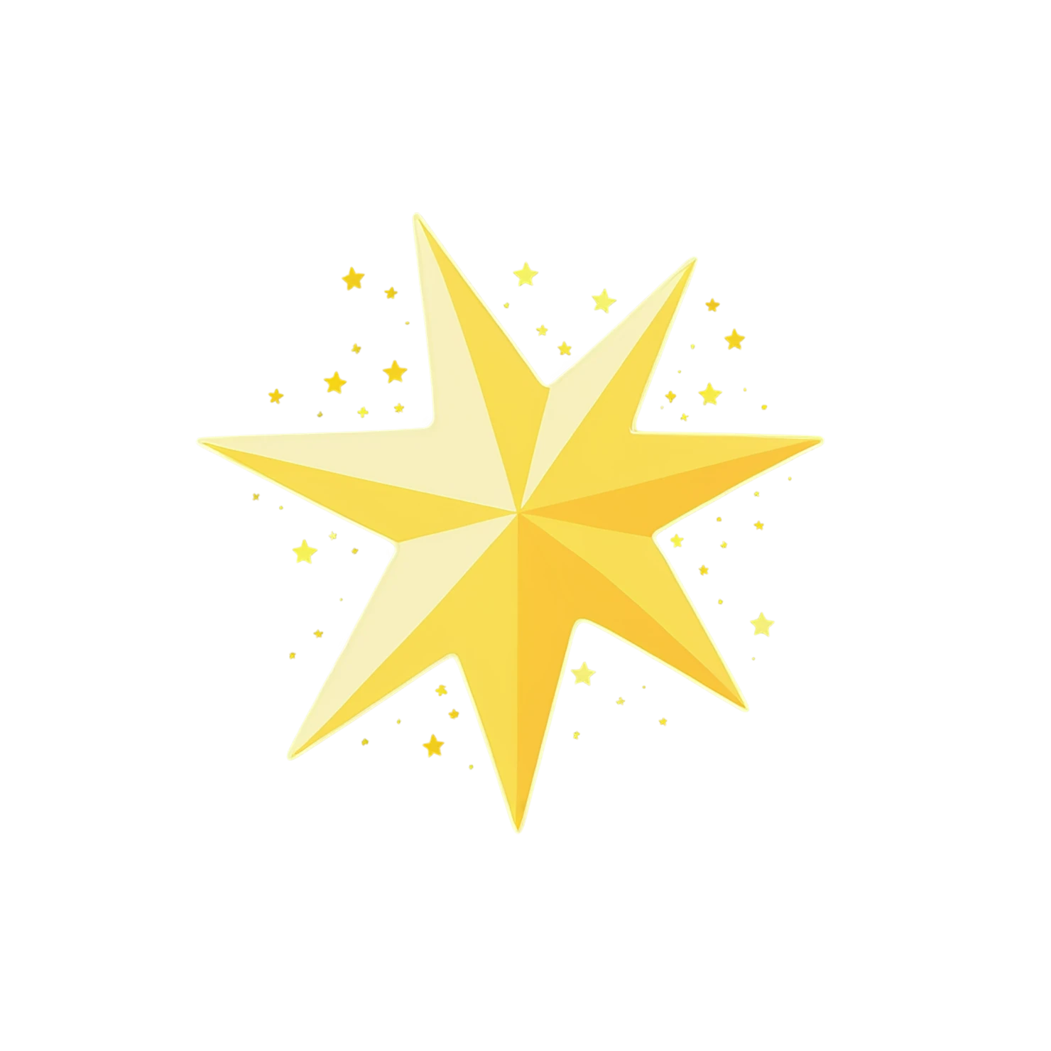 Star cute sticker isolated on transparent background #22075