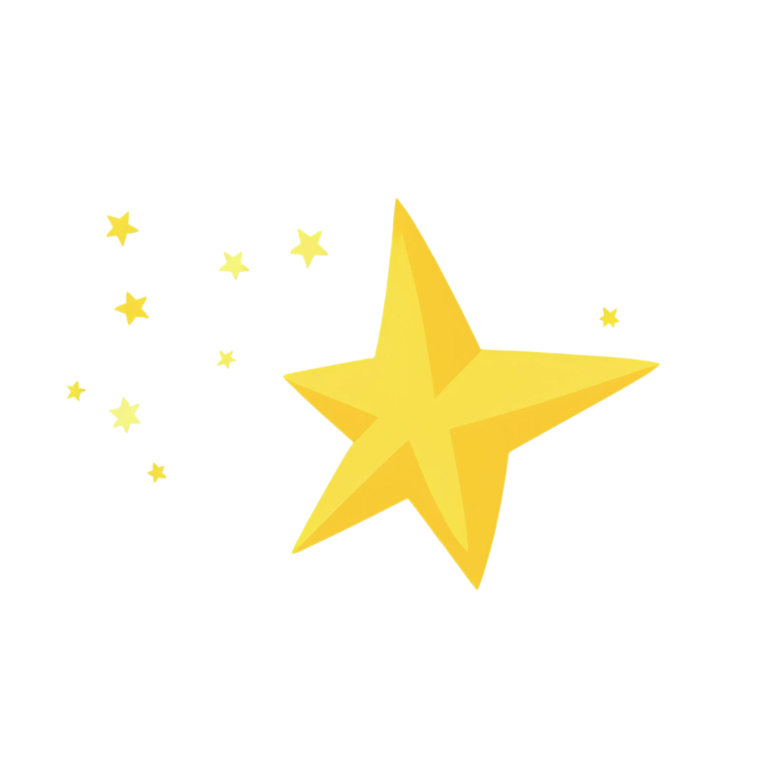 Star cute sticker isolated on transparent background #22077