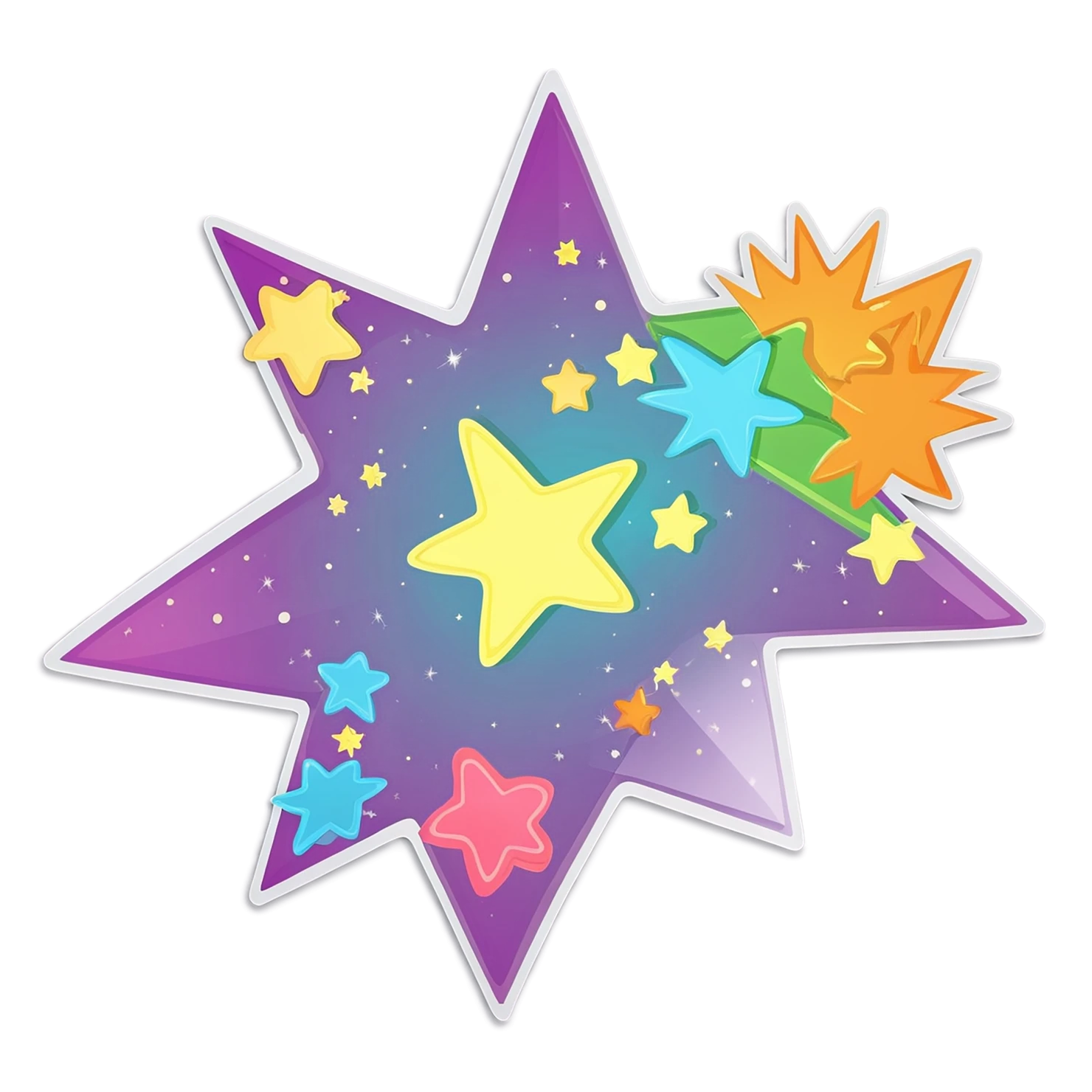 Star cute sticker isolated on transparent background #22079